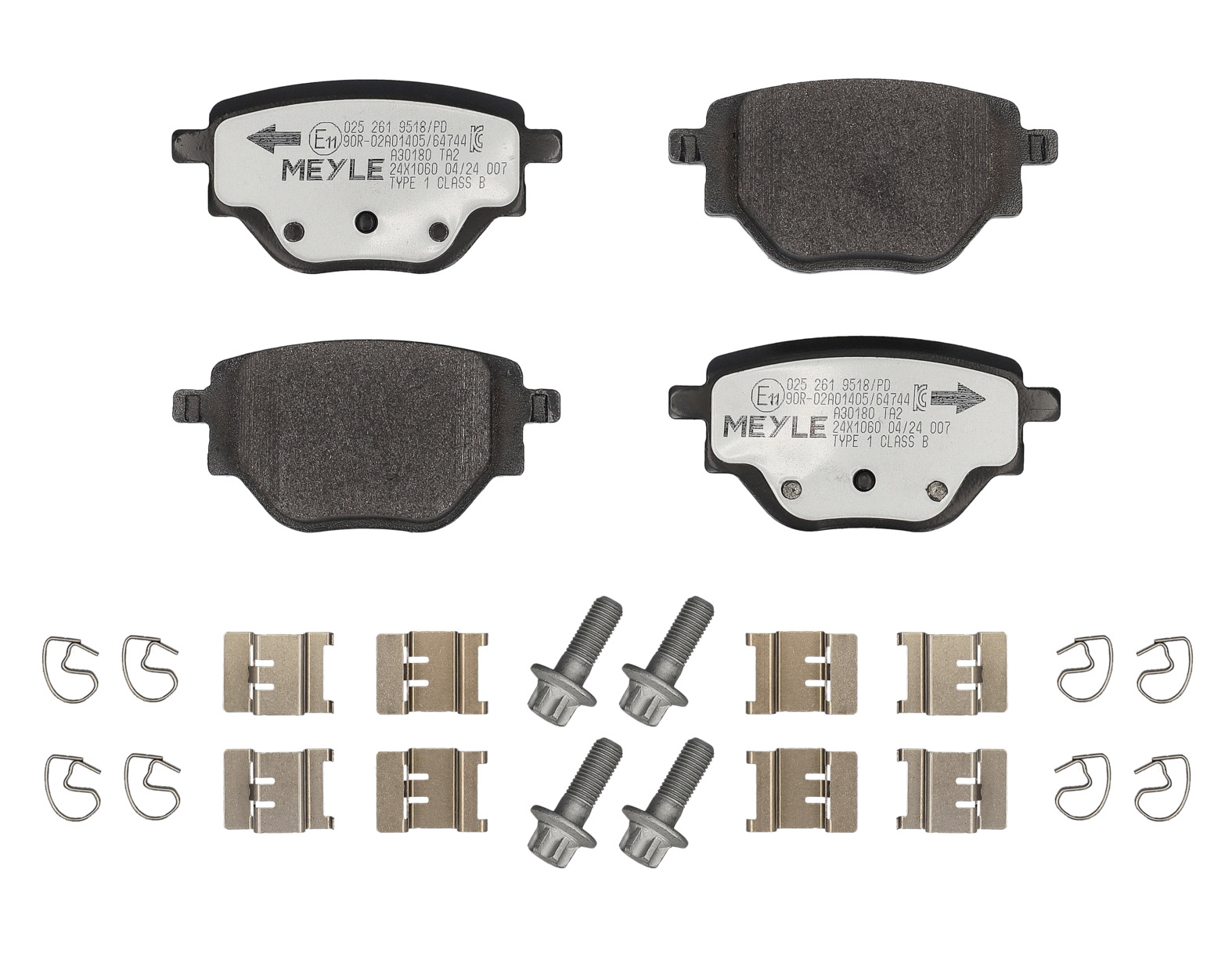 MEYLE Bremseklodser 0252619518pd bagaksel for GENERAL MOTORS JEEP