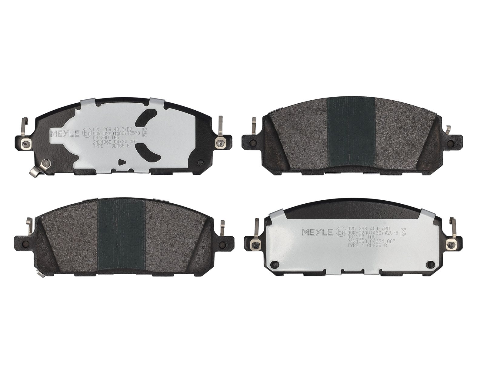 MEYLE Bremseklodser 0252684017pd foraksel for MITSUBISHI NISSAN RENAULT