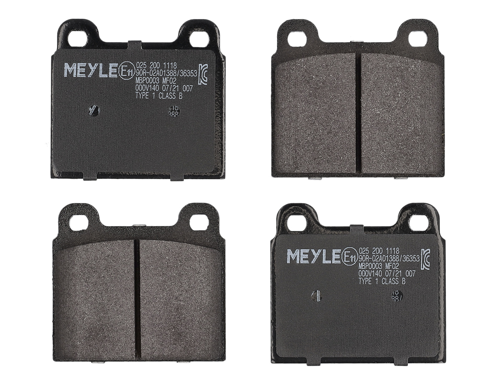 MEYLE Bremseklodser 0252001118 foraksel for VW