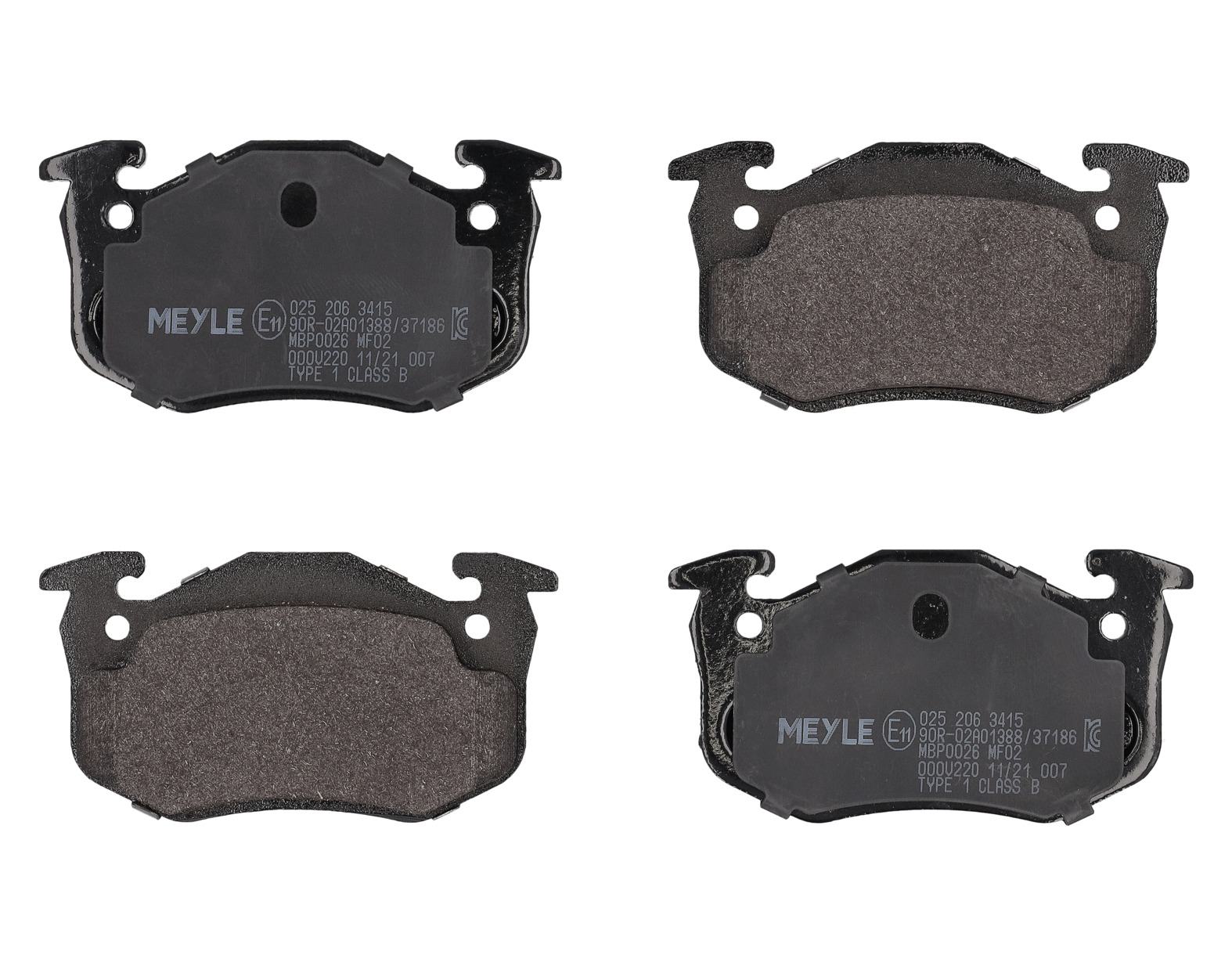 MEYLE Bremseklodser 0252063415 foraksel for RENAULT