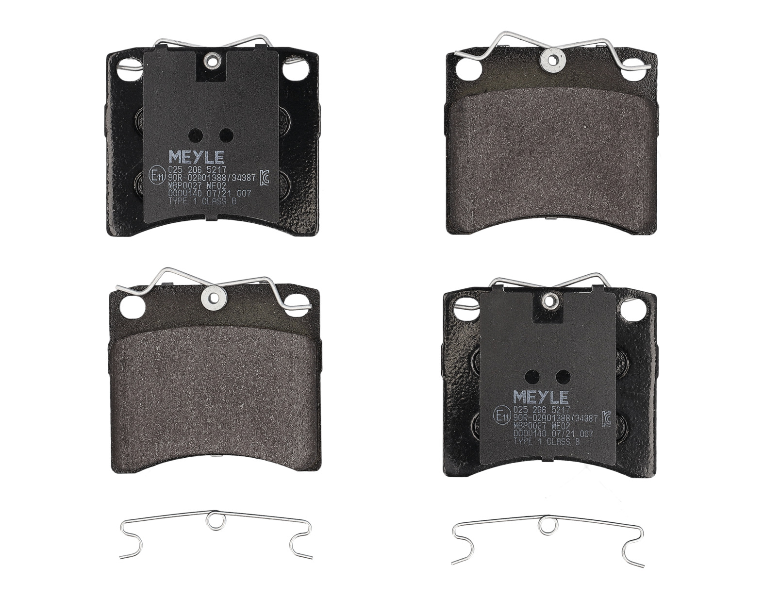 MEYLE Bremseklodser 0252065217 foraksel for VW
