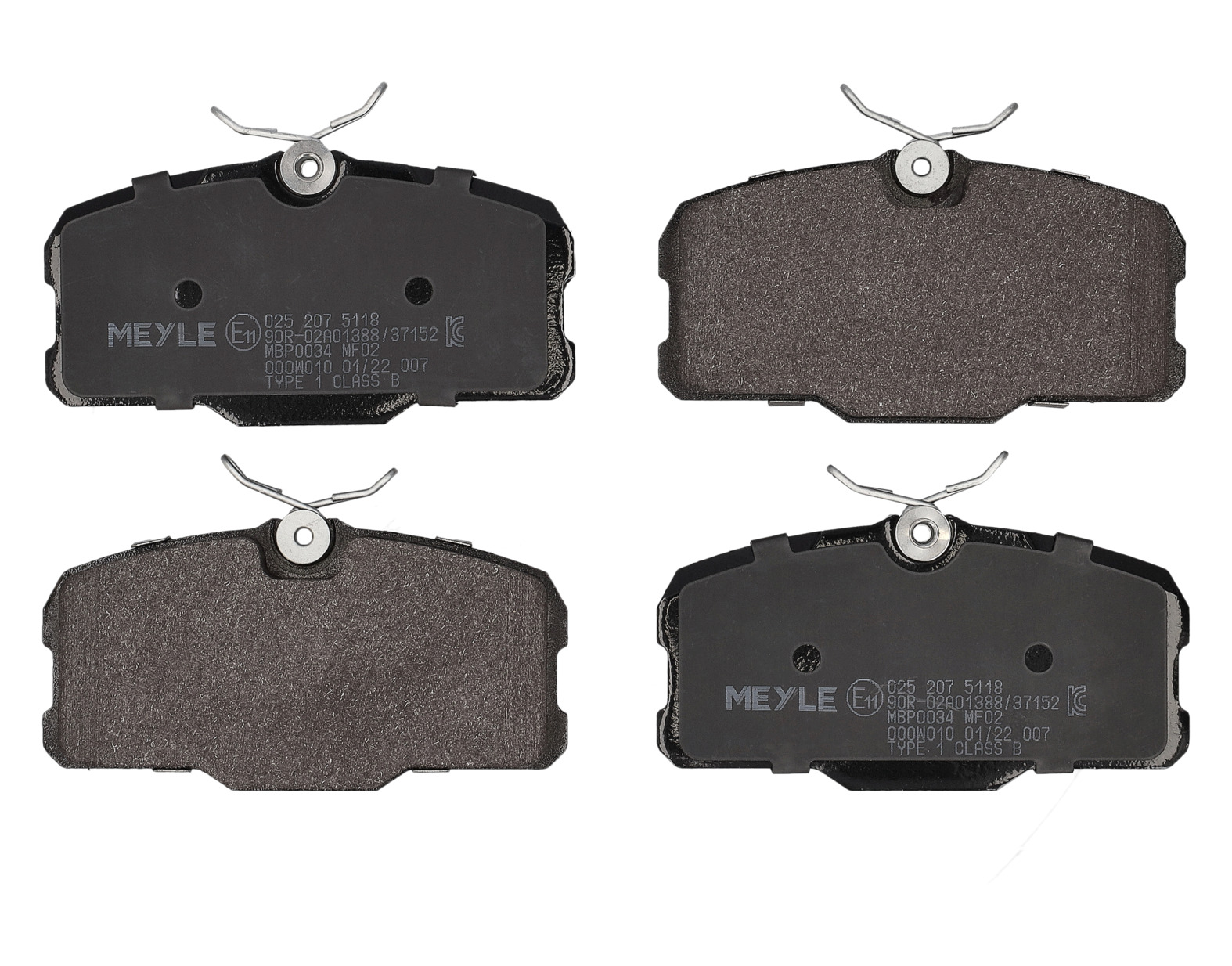 MEYLE Bremseklodser 0252075118 foraksel for MERCEDES-BENZ