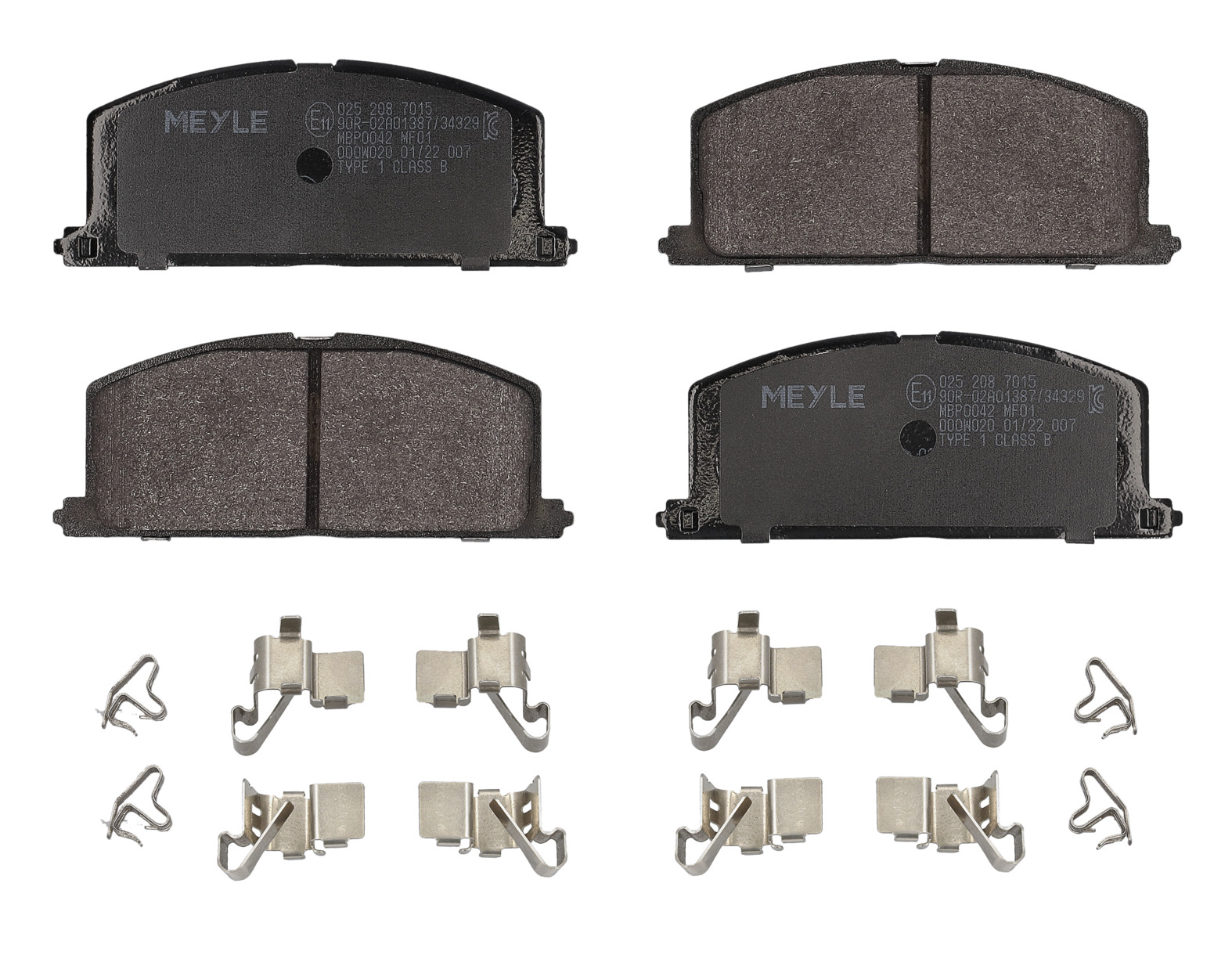 MEYLE Bremseklodser 0252087015 foraksel for TOYOTA