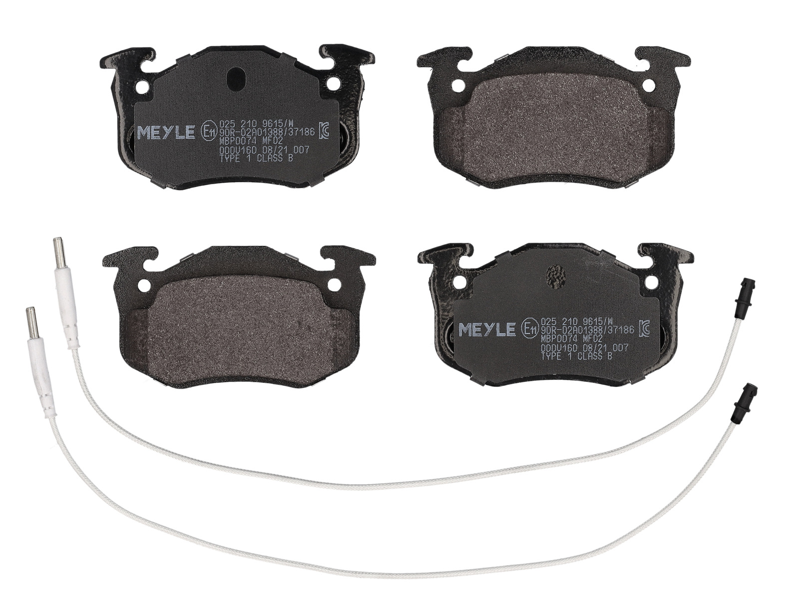 MEYLE Bremseklodser 0252109615w foraksel for RENAULT