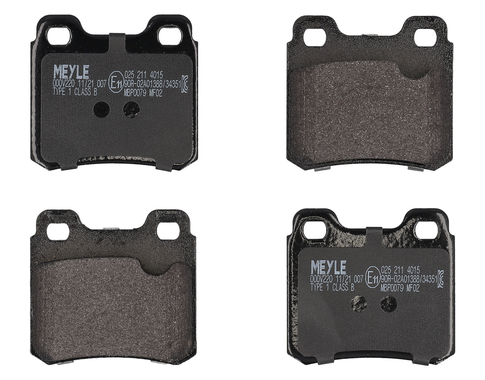 MEYLE Bremseklodser 0252114015 bagaksel for VAUXHALL OPEL SAAB GENERAL MOTORS