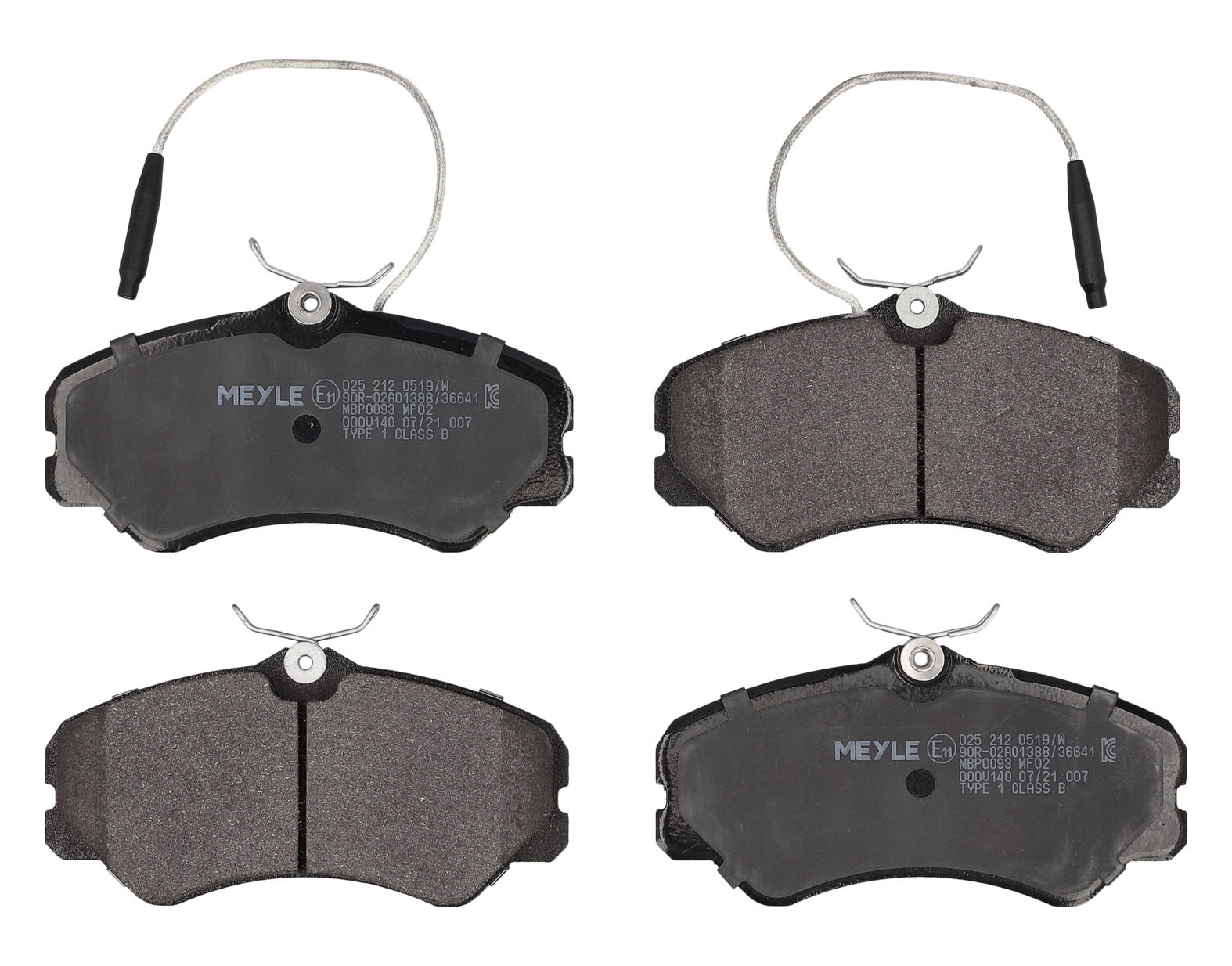 MEYLE Bremseklodser 0252120519w foraksel for PEUGEOT FIAT CITROËN