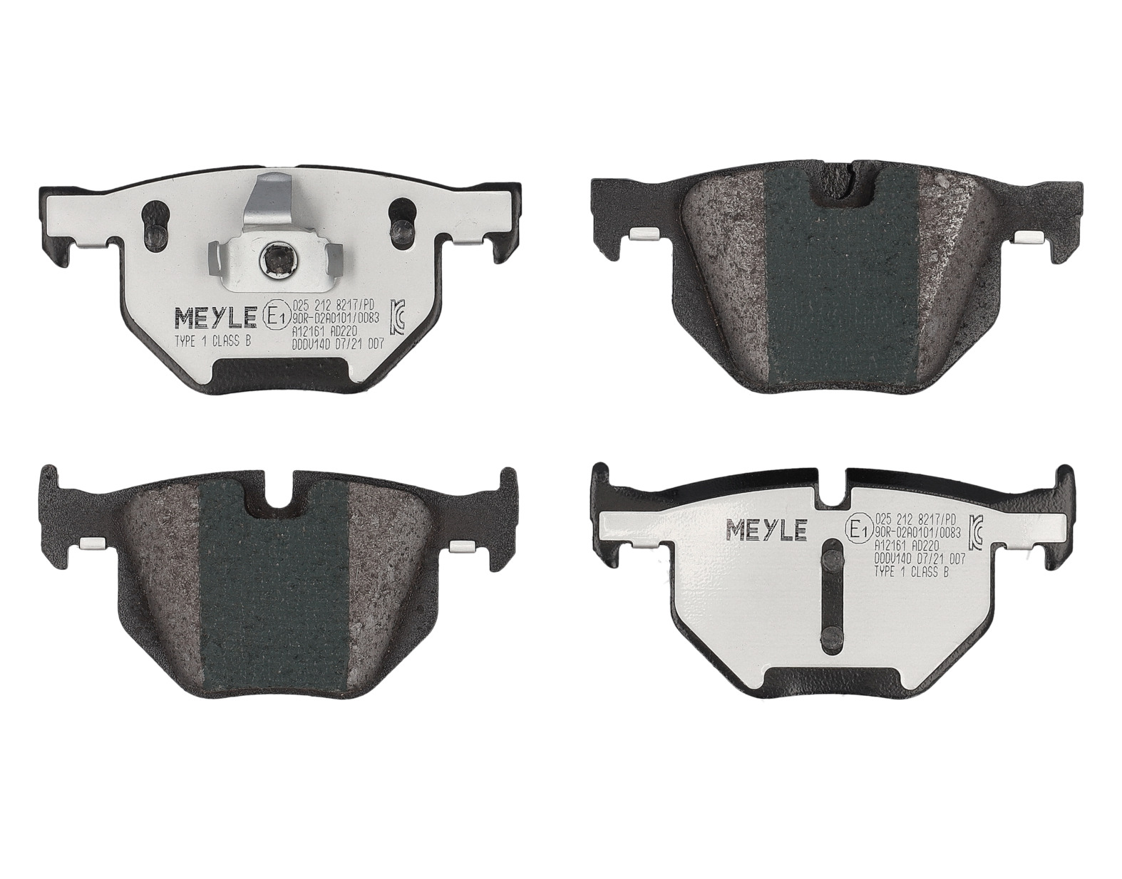 MEYLE Bremseklodser 0252128217pd bagaksel for BMW
