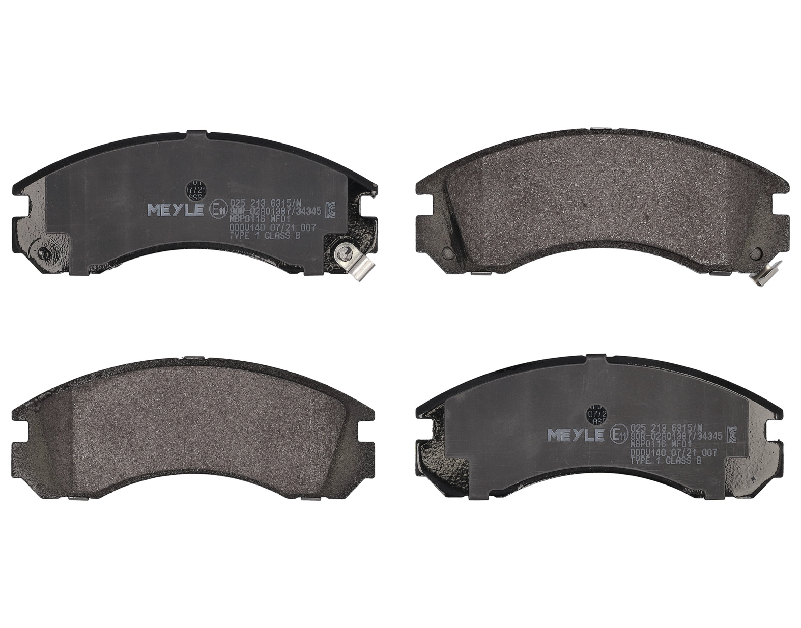 MEYLE Bremseklodser 0252136315w foraksel for PEUGEOT CITROËN MITSUBISHI
