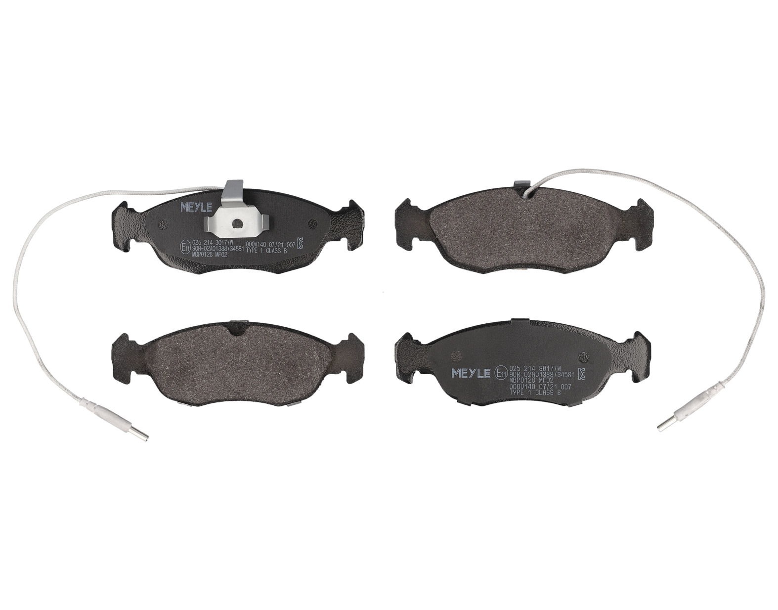 MEYLE Bremseklodser 0252143017w foraksel for PEUGEOT