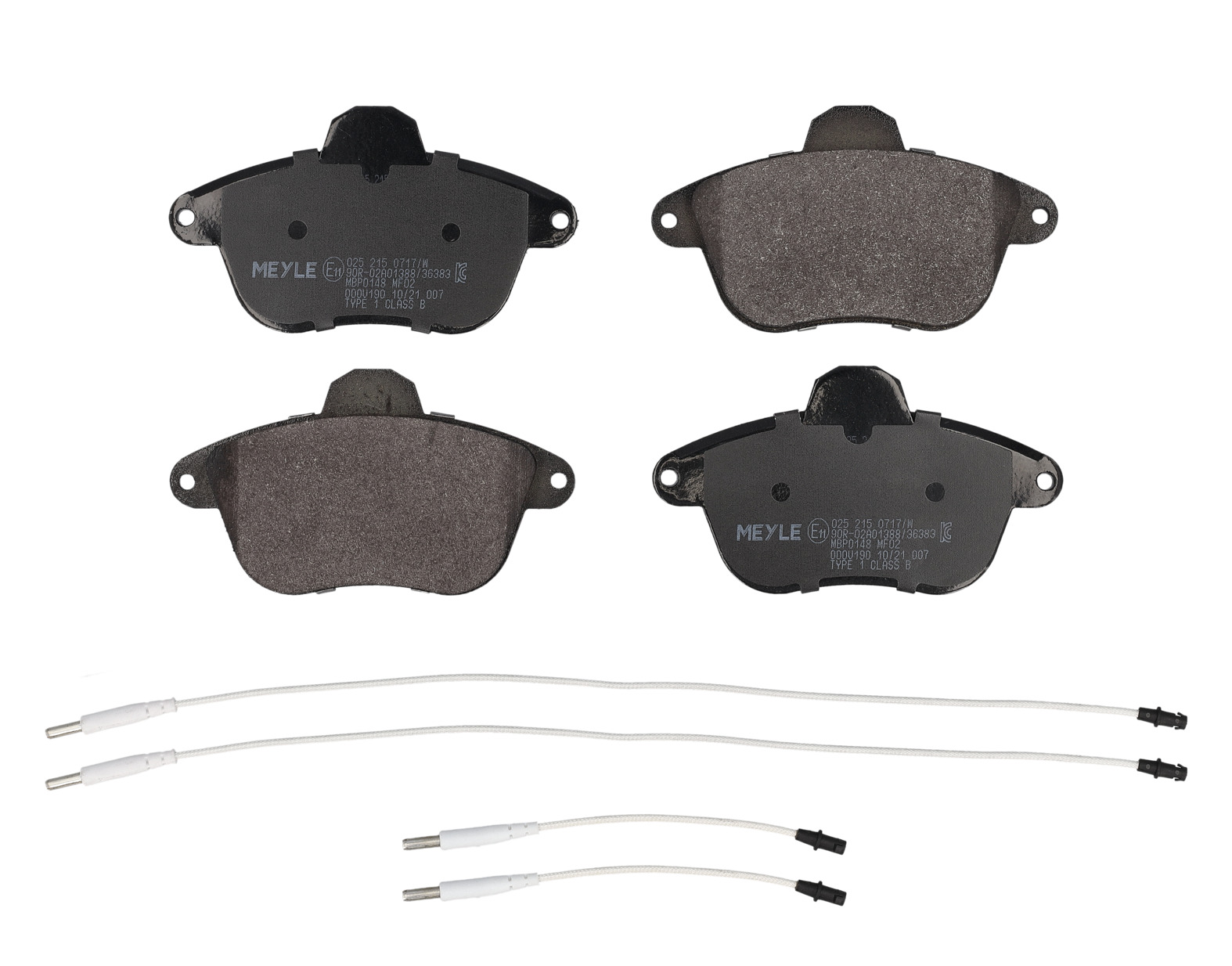 MEYLE Bremseklodser 0252150717w foraksel for PEUGEOT