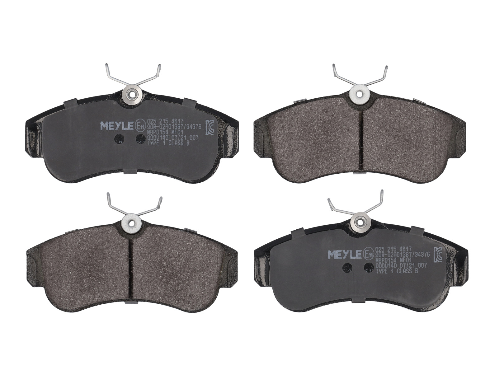 MEYLE Bremseklodser 0252154617 foraksel for NISSAN