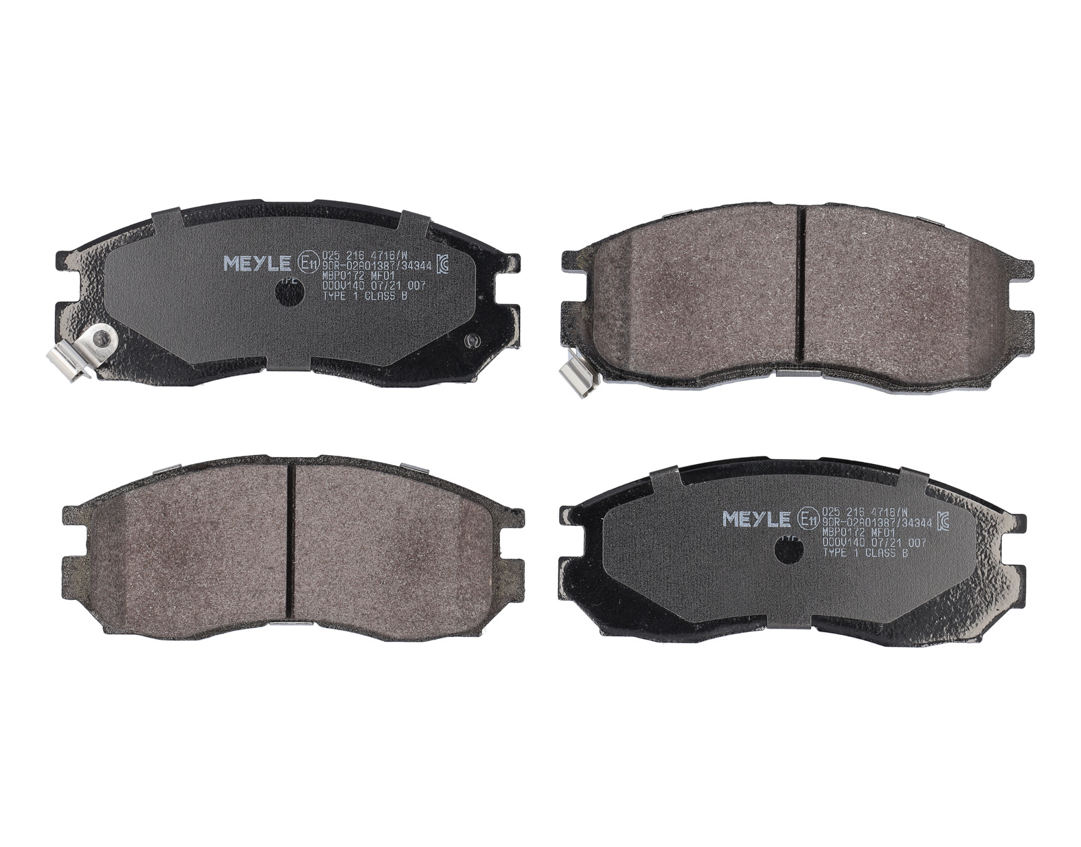 MEYLE Bremseklodser 0252164716w foraksel for MITSUBISHI PROTON HYUNDAI