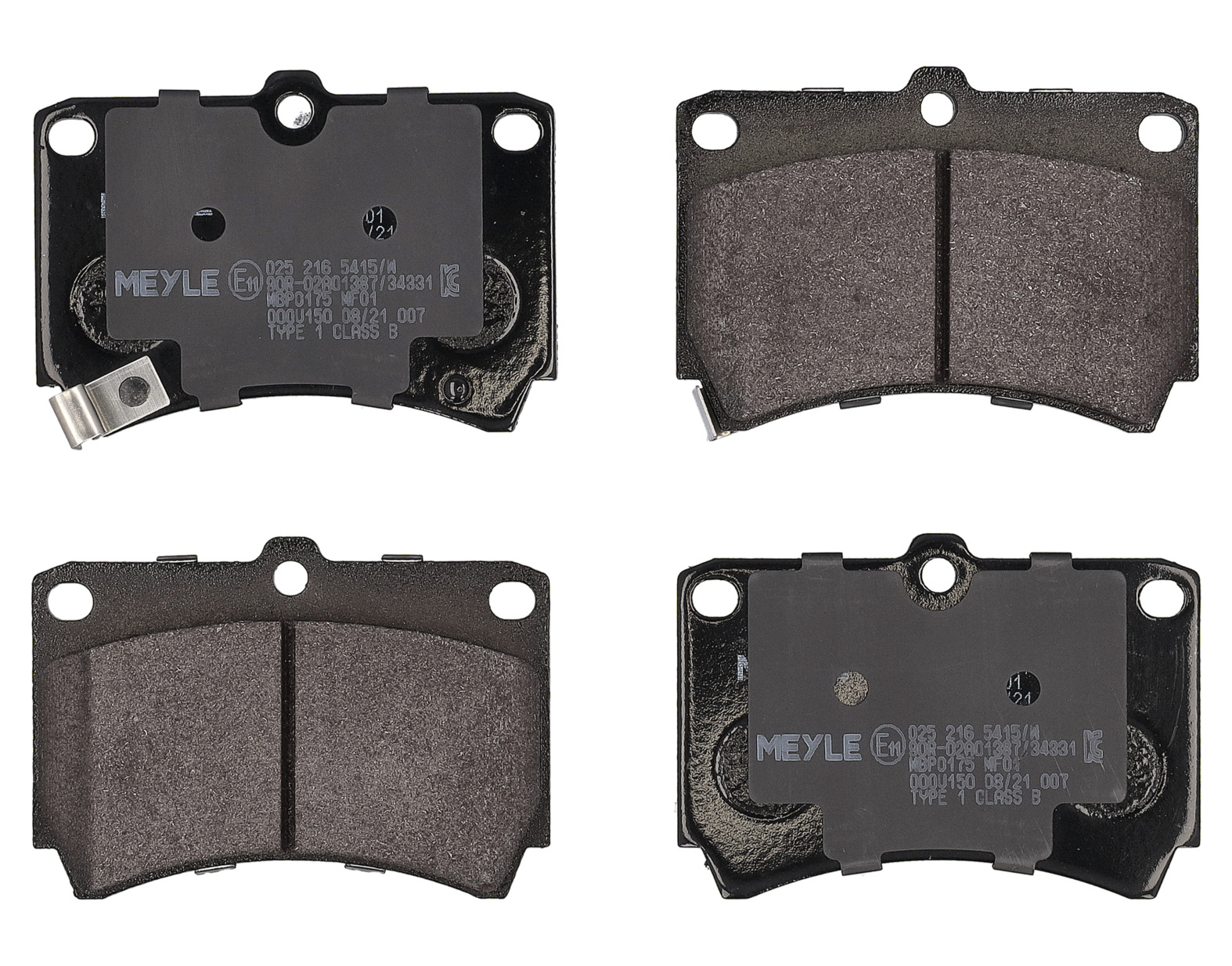 MEYLE Bremseklodser 0252165415w foraksel for MAZDA KIA
