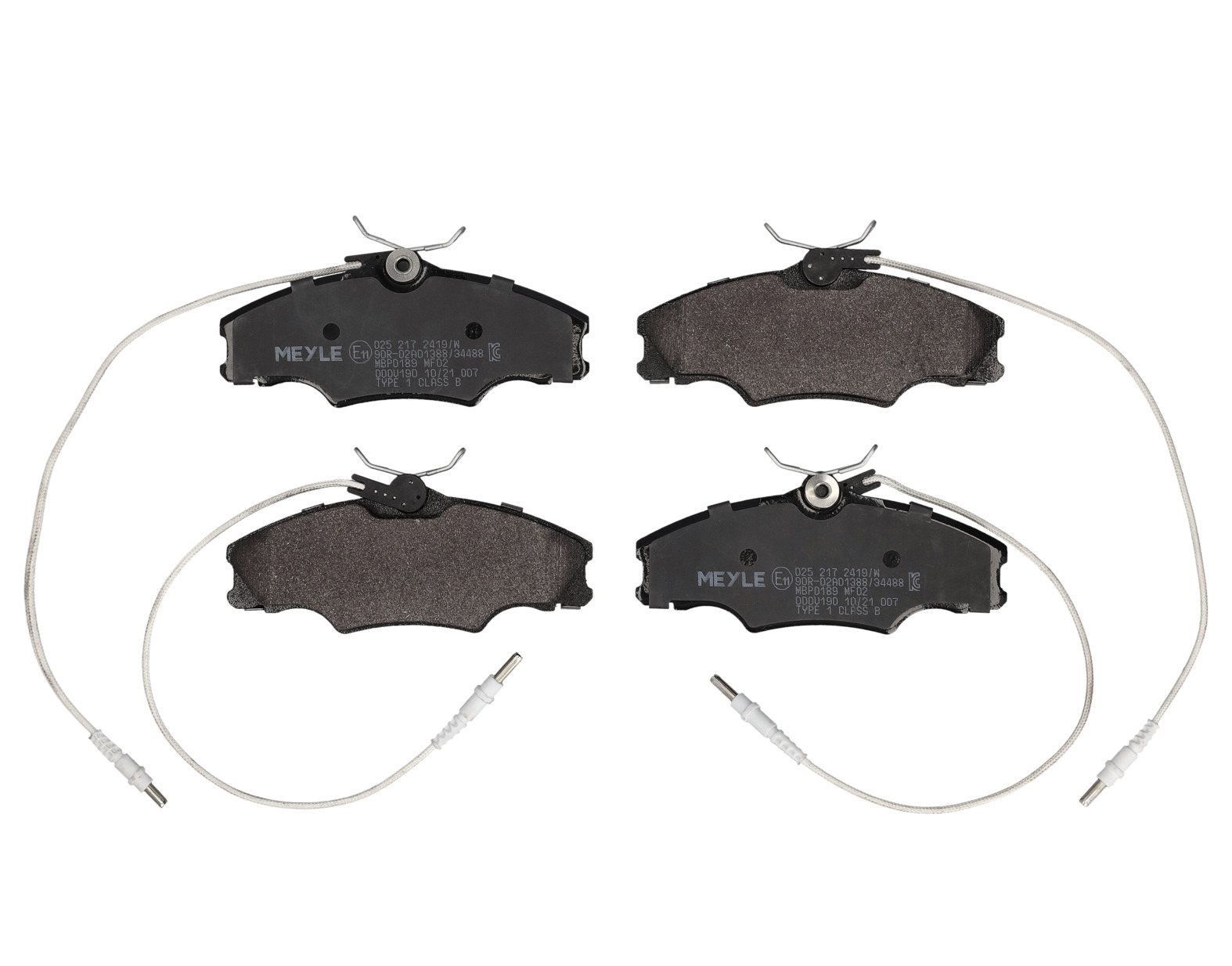 MEYLE Bremseklodser 0252172419w foraksel for PEUGEOT