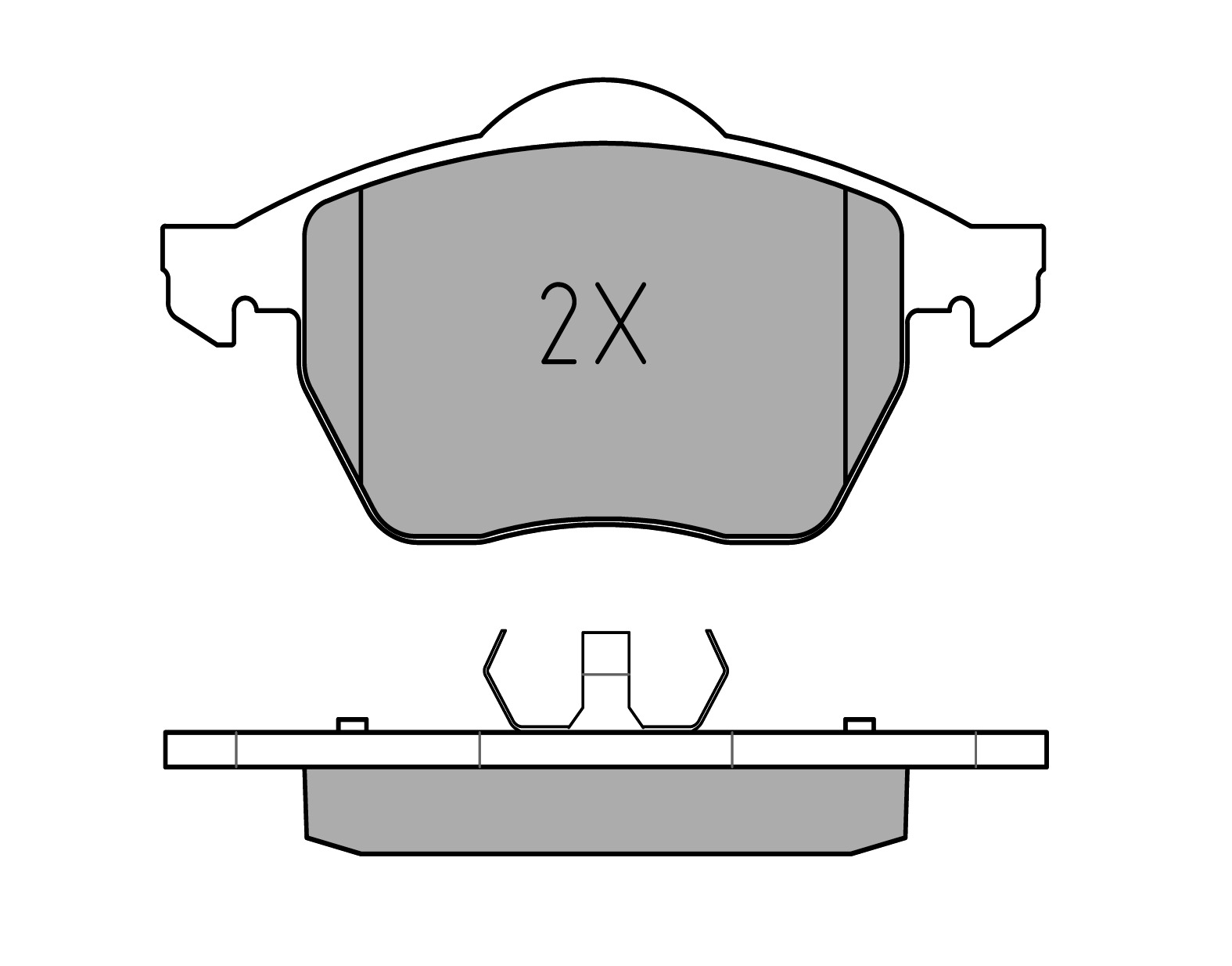 MEYLE Bremseklodser 0252184819pd foraksel for FORD VW