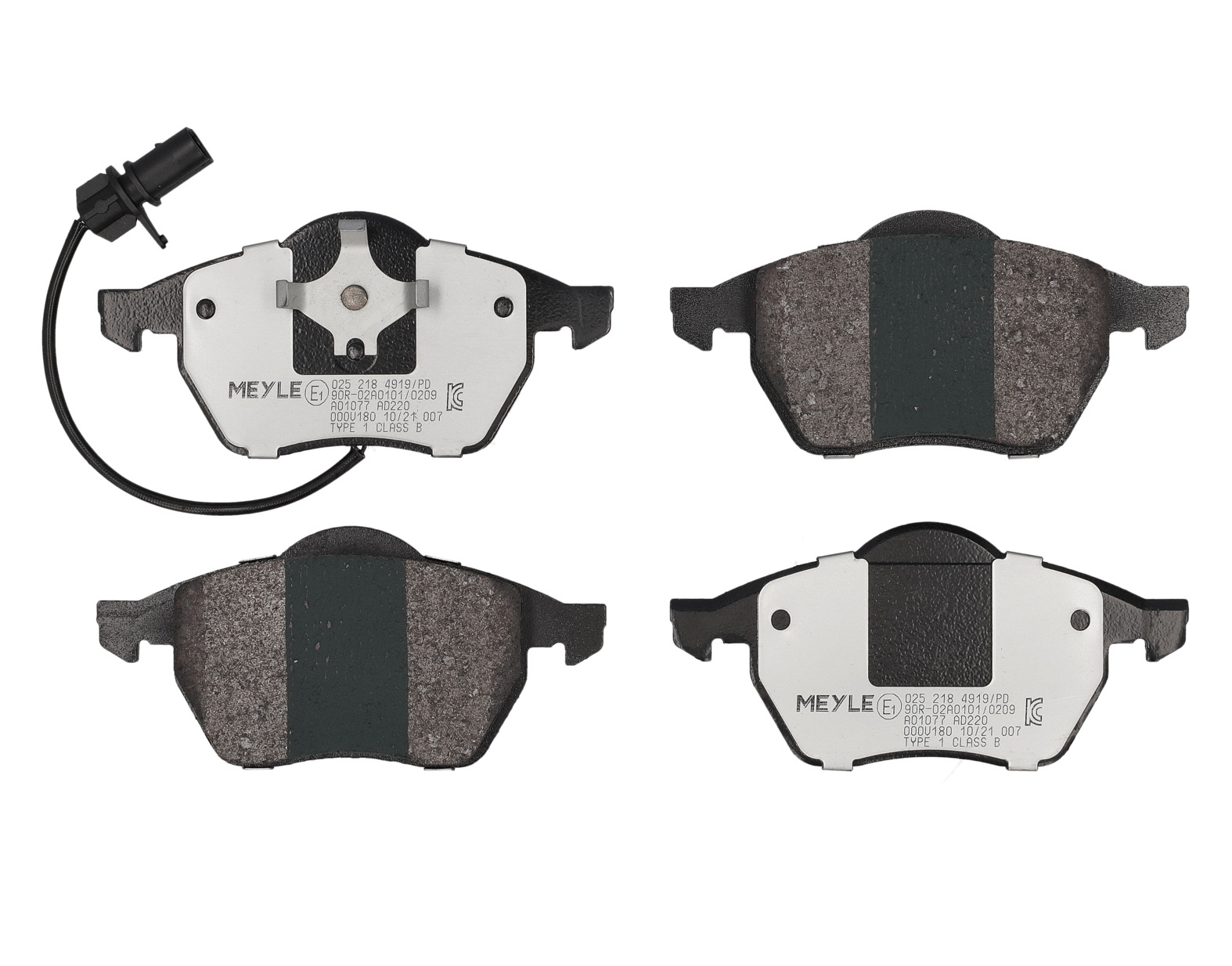 MEYLE Bremseklodser 0252184919pd foraksel for FORD VW