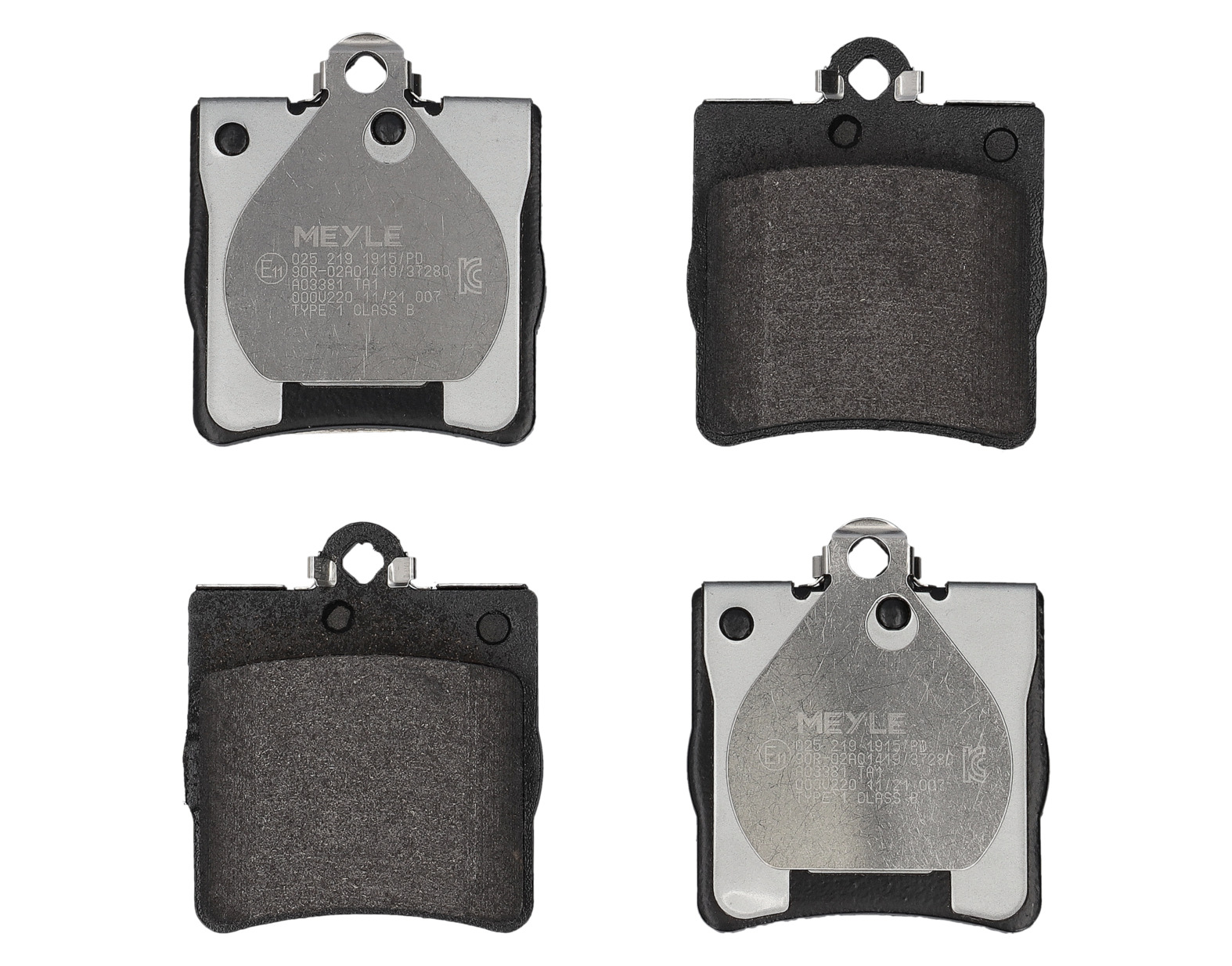 MEYLE Bremseklodser 0252191915pd bagaksel for CHRYSLER MERCEDES-BENZ