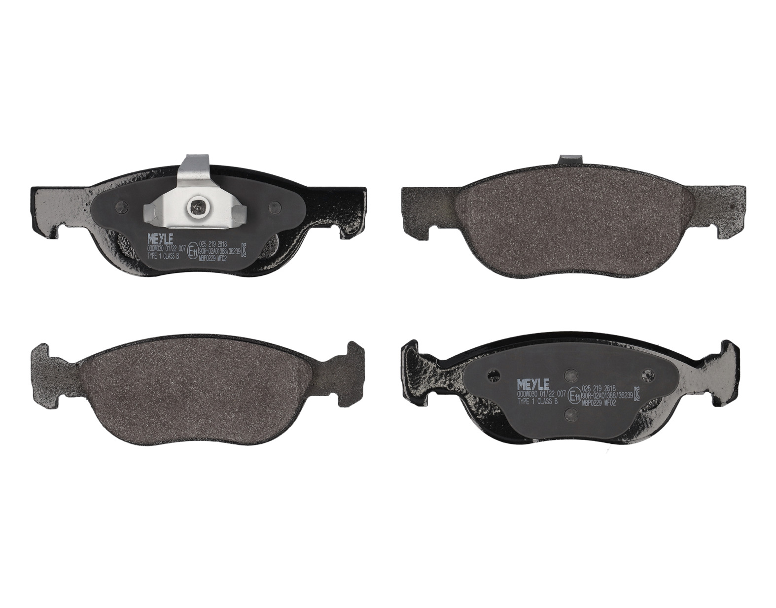 MEYLE Bremseklodser 0252192818 foraksel for FIAT