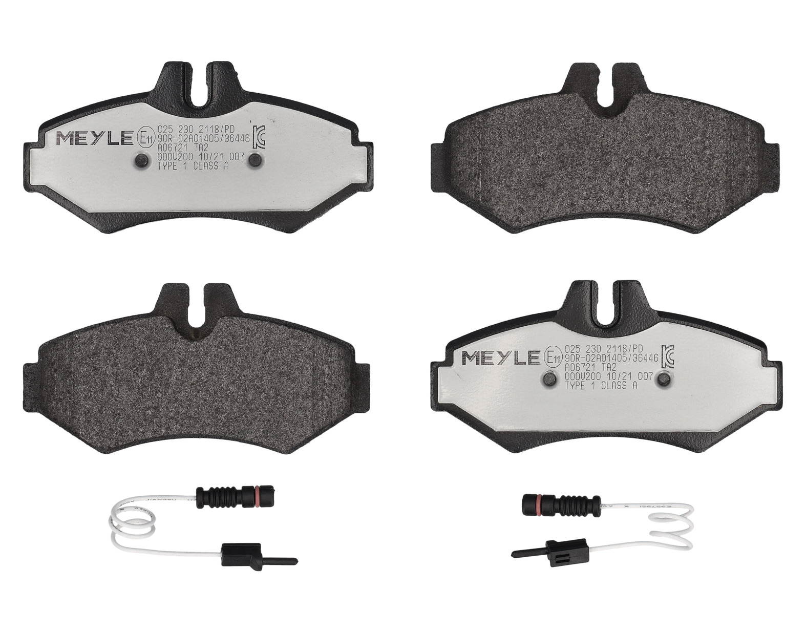 MEYLE Bremseklodser 0252302118pd bagaksel for MERCEDES-BENZ VW
