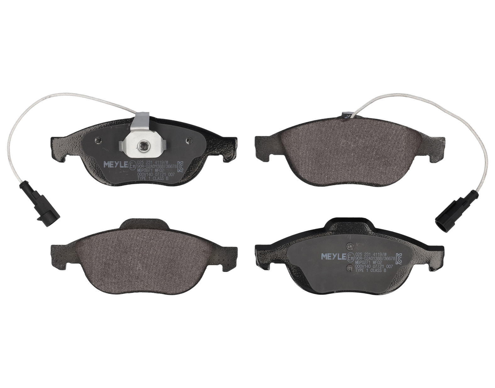 MEYLE Bremseklodser 0252314119w foraksel for ALFA ROMEO LANCIA