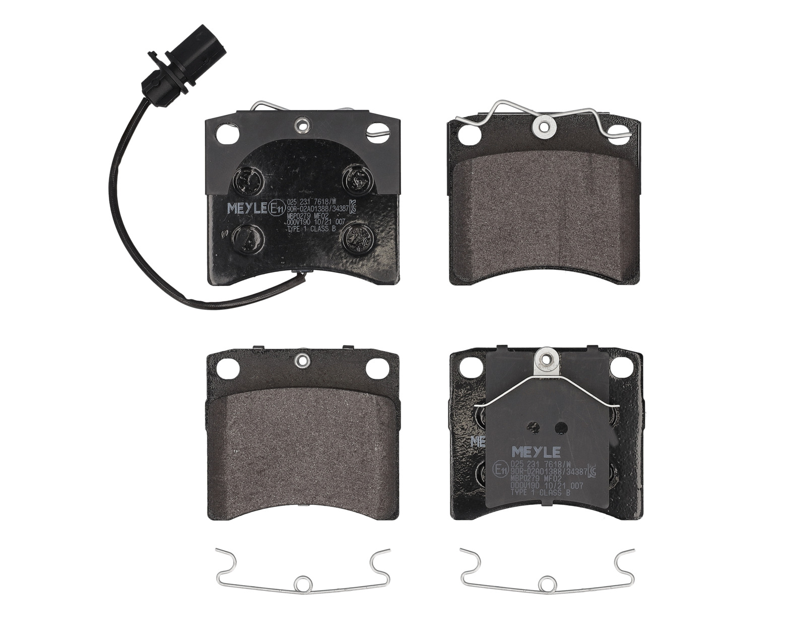 MEYLE Bremseklodser 0252317618w foraksel for VW
