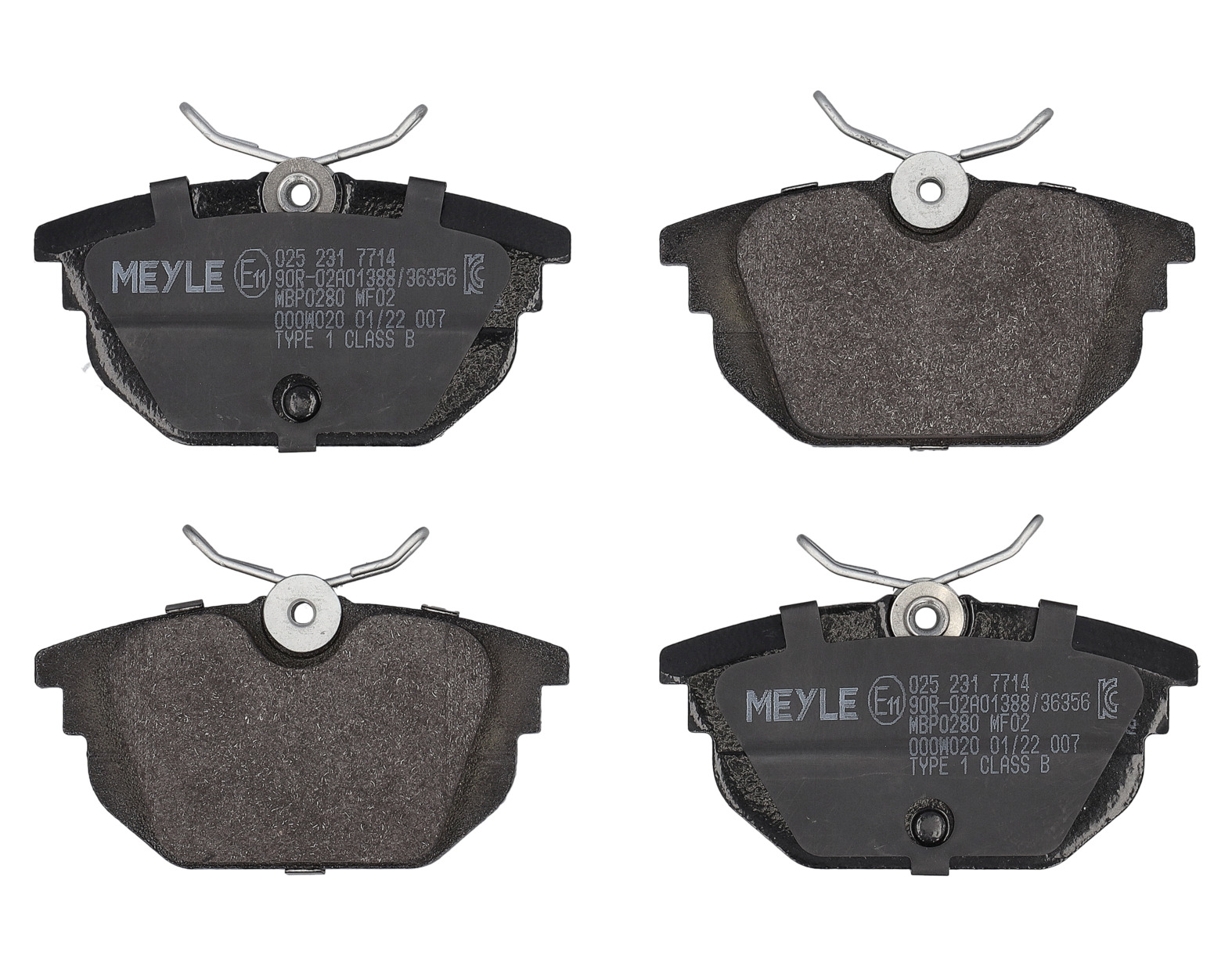 MEYLE Bremseklodser 0252317714 bagaksel for LANCIA ALFA ROMEO FIAT