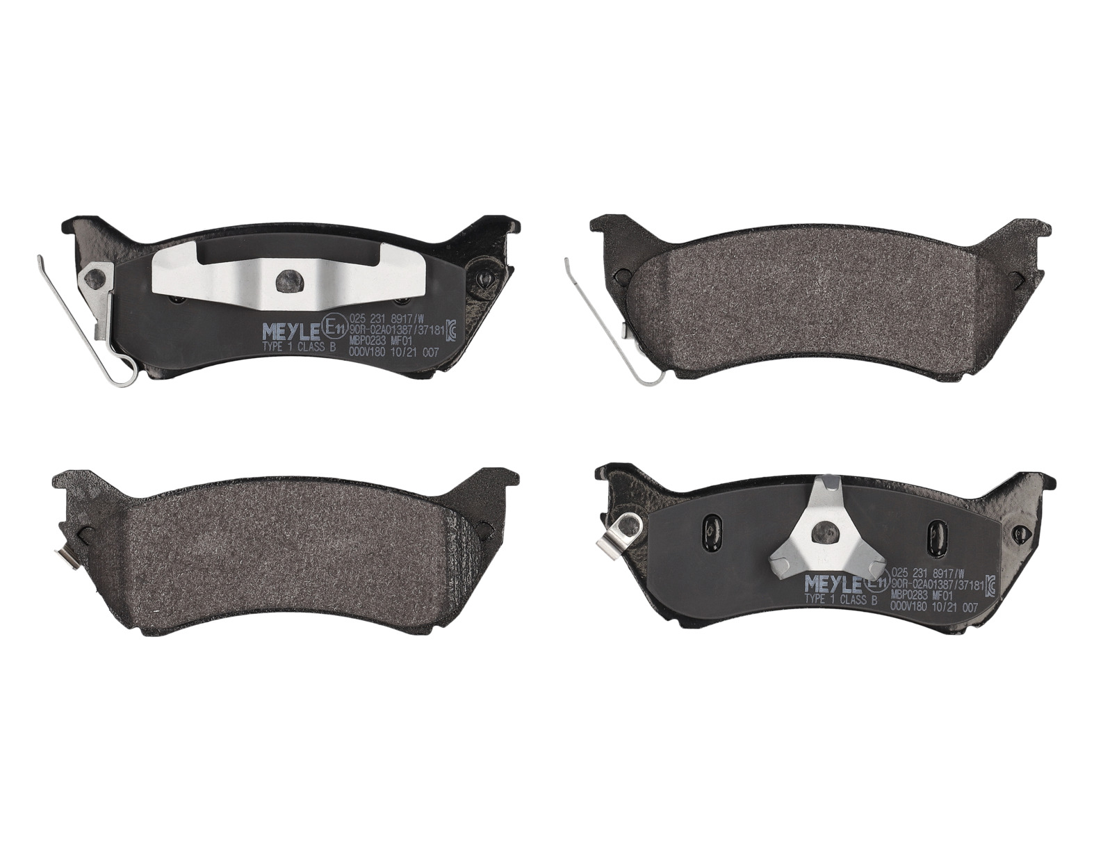 MEYLE Bremseklodser 0252318917w bagaksel for MERCEDES-BENZ