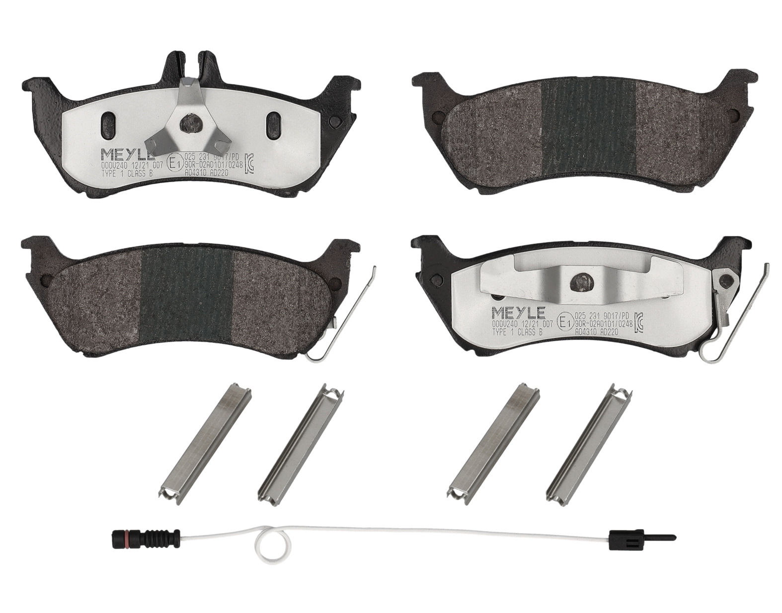 MEYLE Bremseklodser 0252319017pd bagaksel for MERCEDES-BENZ