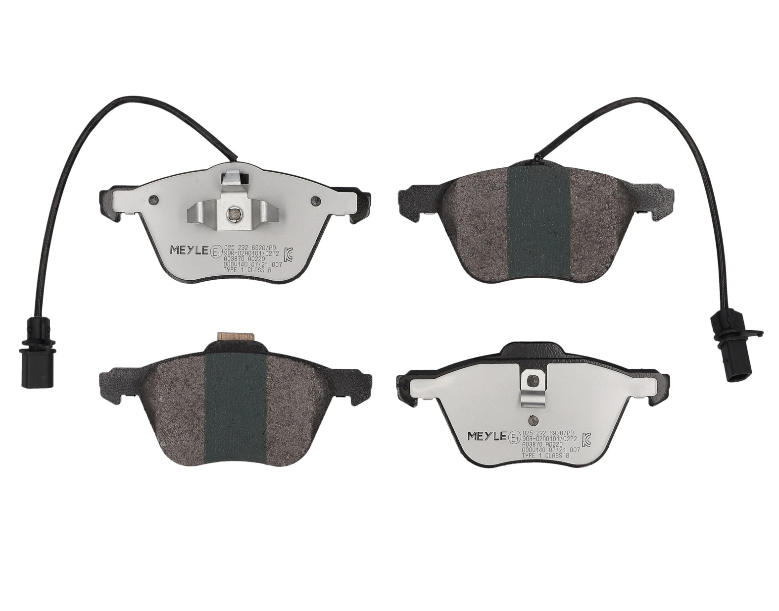 MEYLE Bremseklodser 0252326920pd foraksel for FORD VW