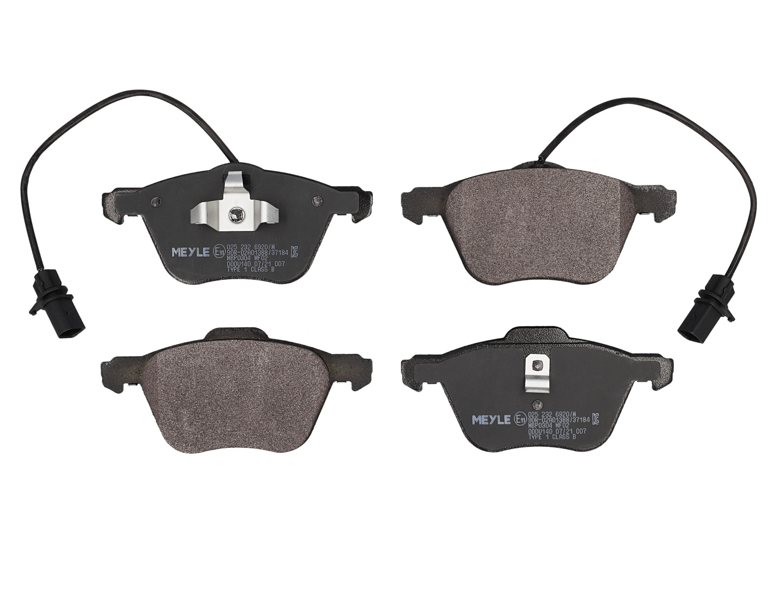 MEYLE Bremseklodser 0252326920w foraksel for FORD VW