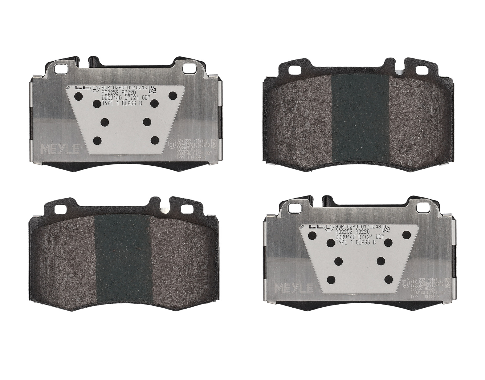 MEYLE Bremseklodser 0252327117pd foraksel for MERCEDES-BENZ