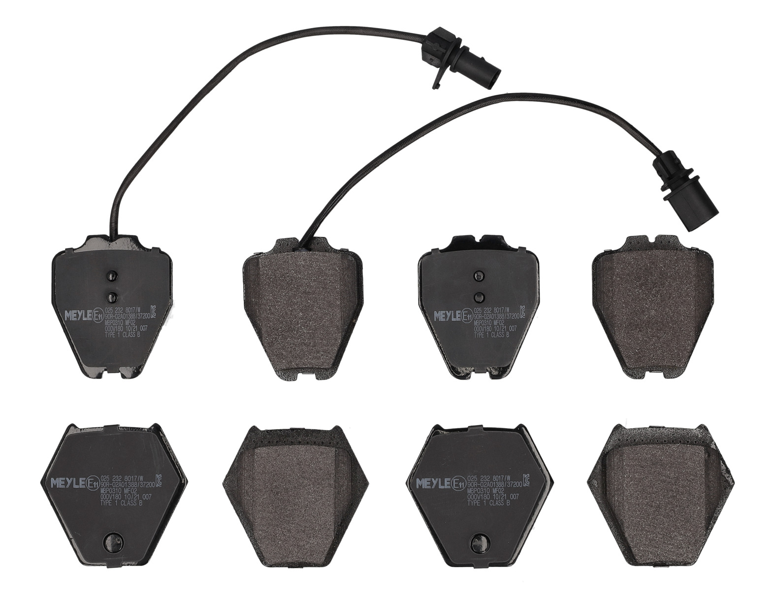 MEYLE Bremseklodser 0252328017w foraksel for VW AUDI