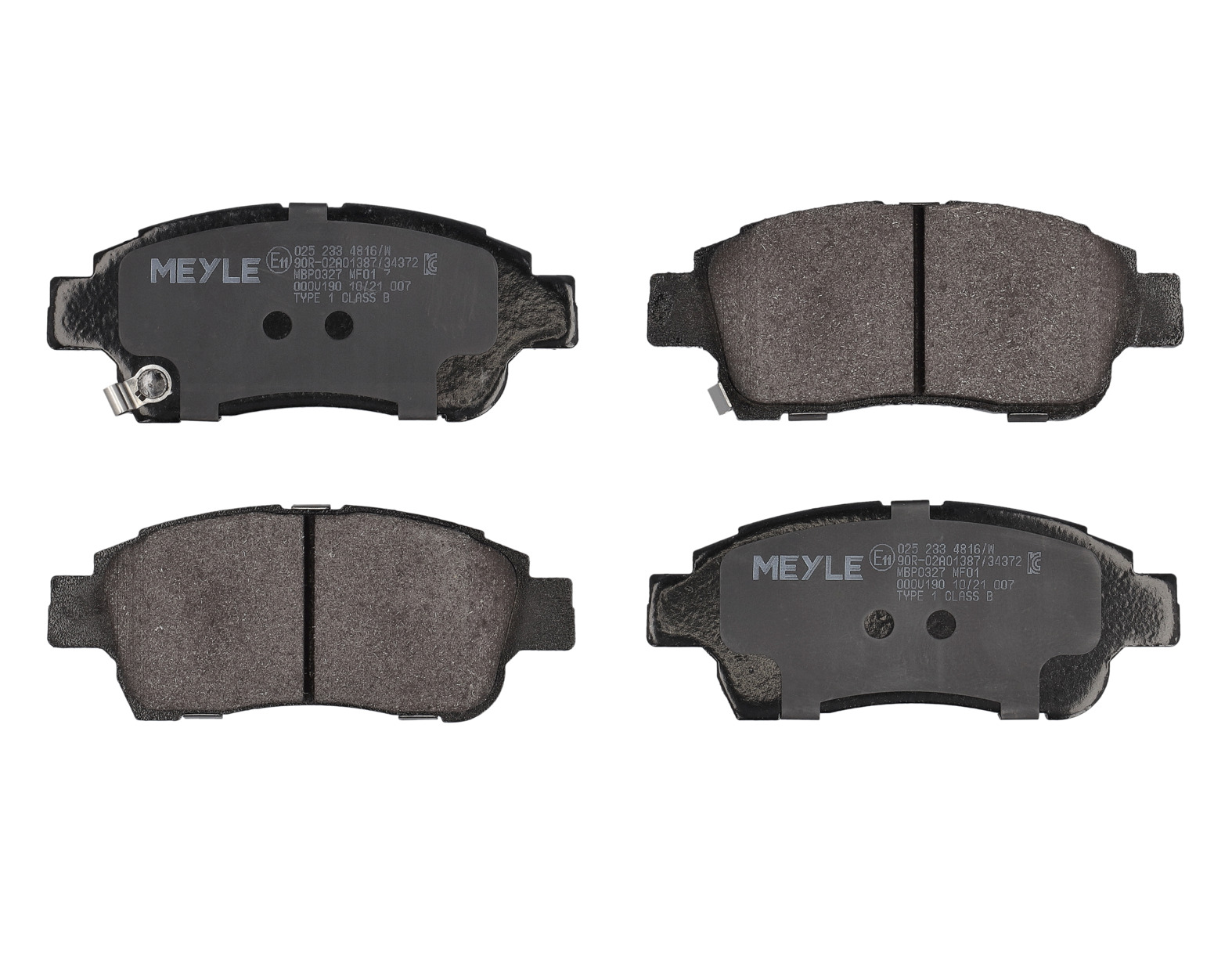 MEYLE Bremseklodser 0252334816w foraksel for TOYOTA