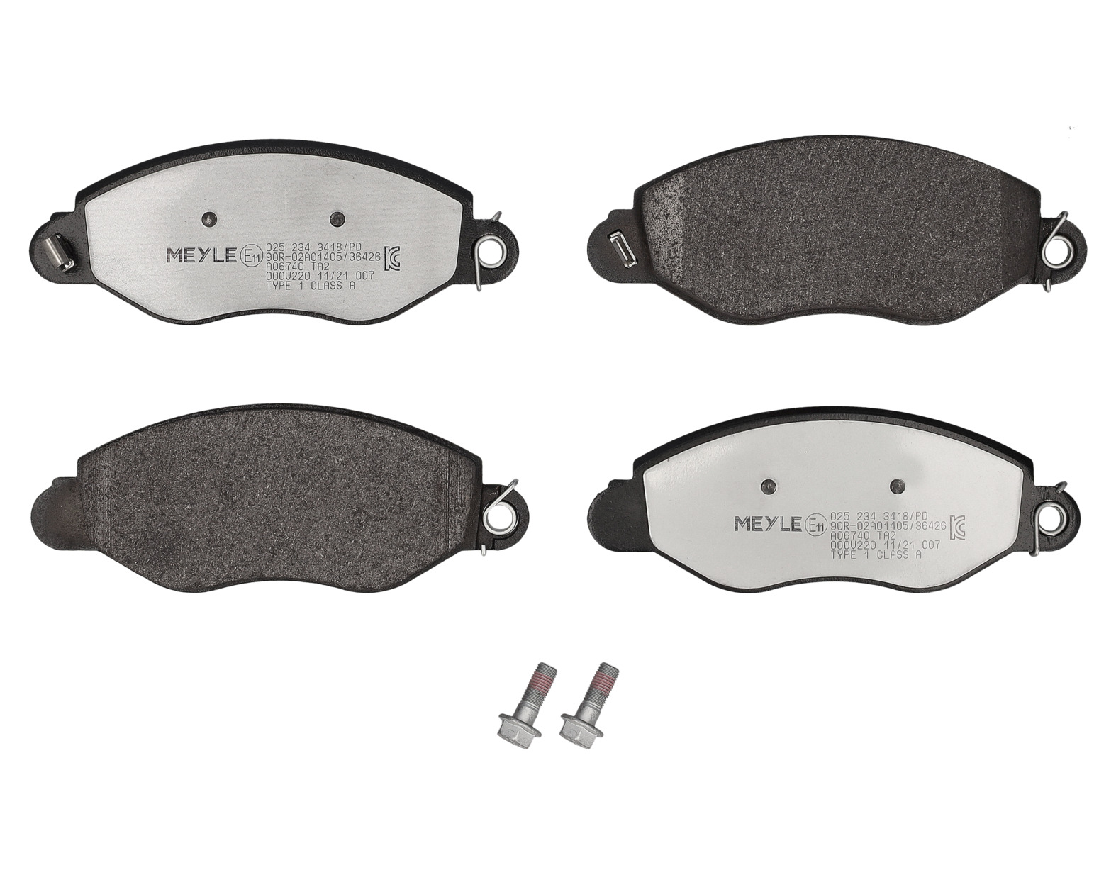 MEYLE Bremseklodser 0252343418pd foraksel for FORD