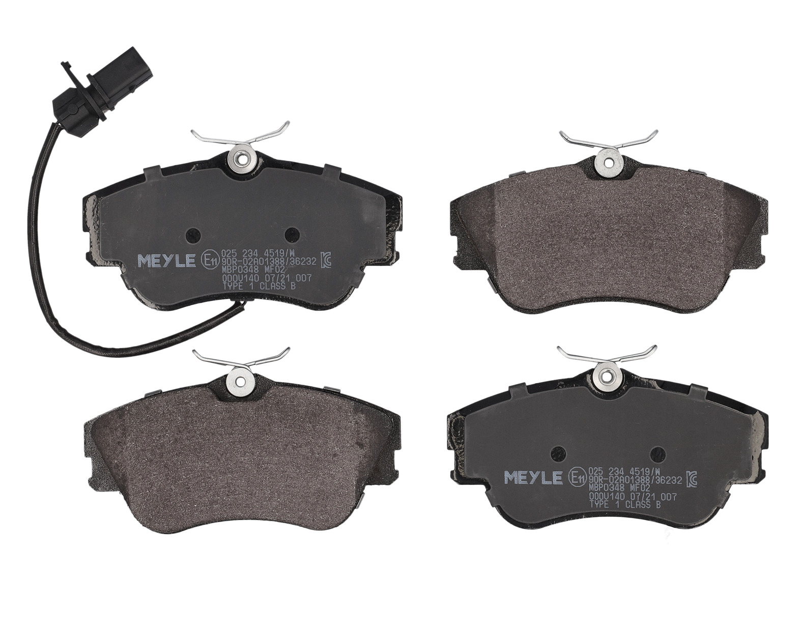 MEYLE Bremseklodser 0252344519w foraksel for VW