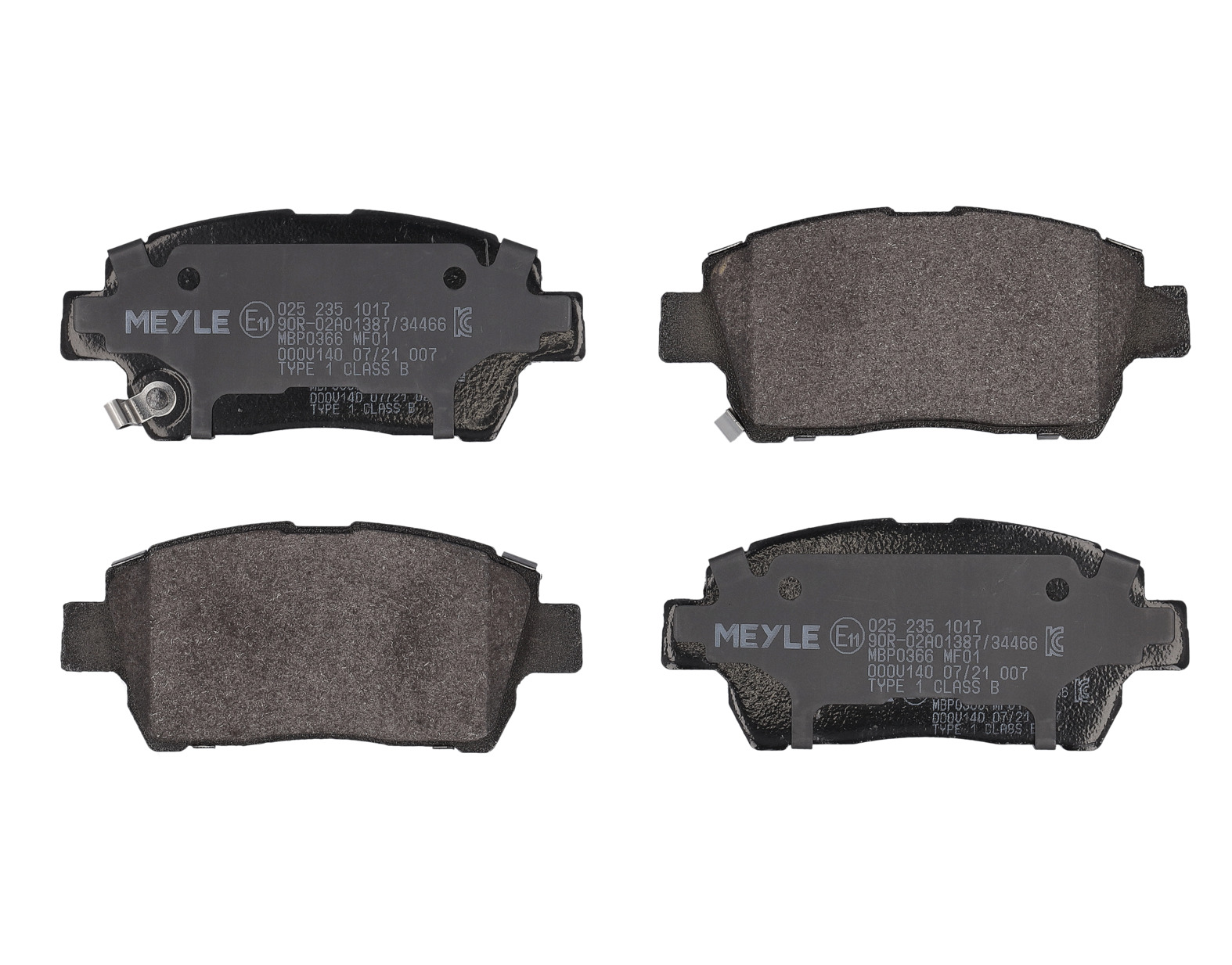MEYLE Bremseklodser 0252351017 foraksel for TOYOTA