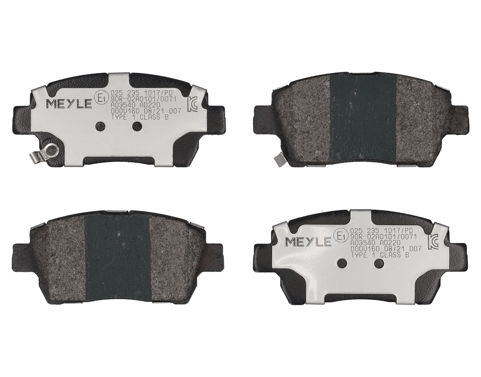 MEYLE Bremseklodser 0252351017pd foraksel for TOYOTA