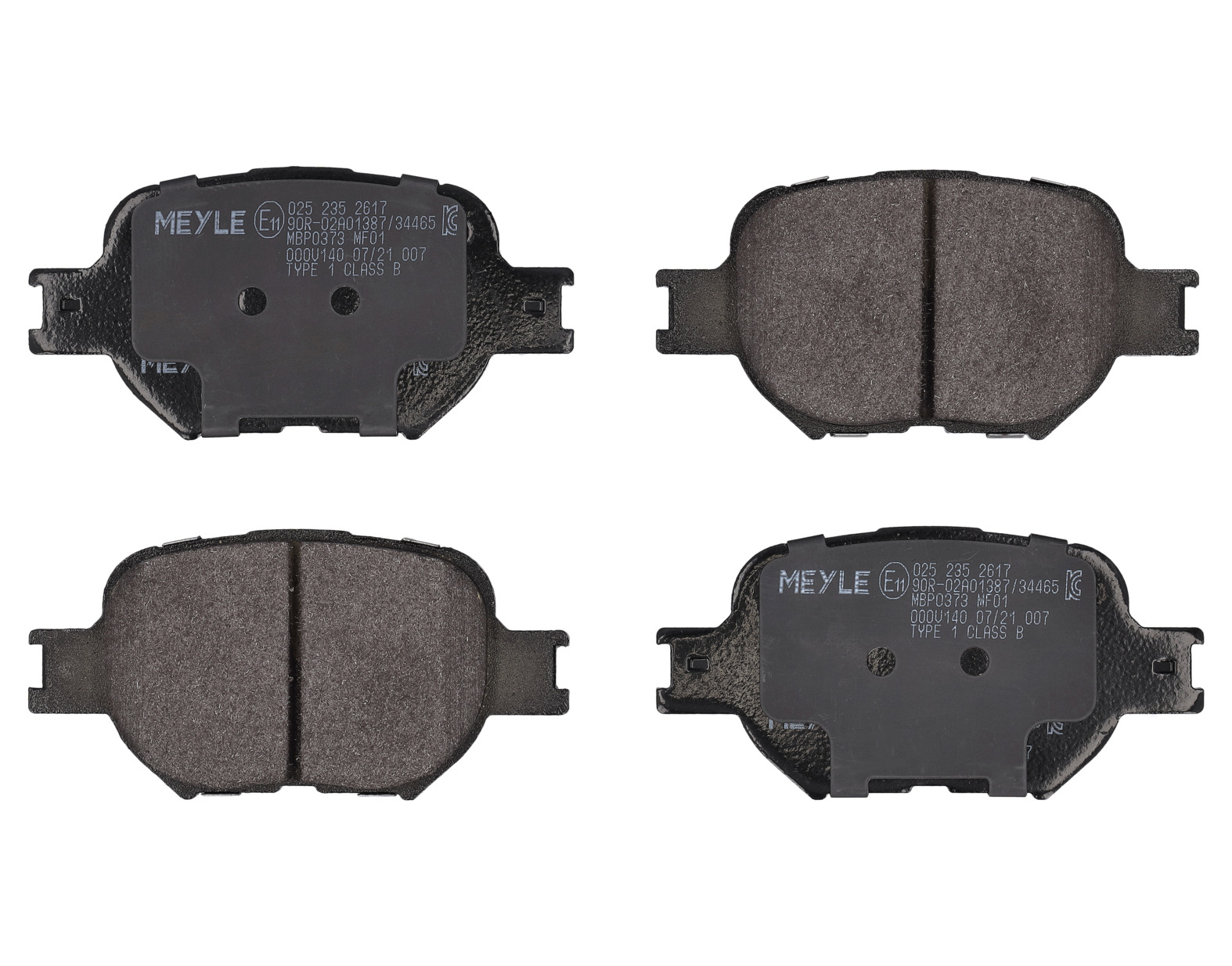 MEYLE Bremseklodser 0252352617 foraksel for TOYOTA