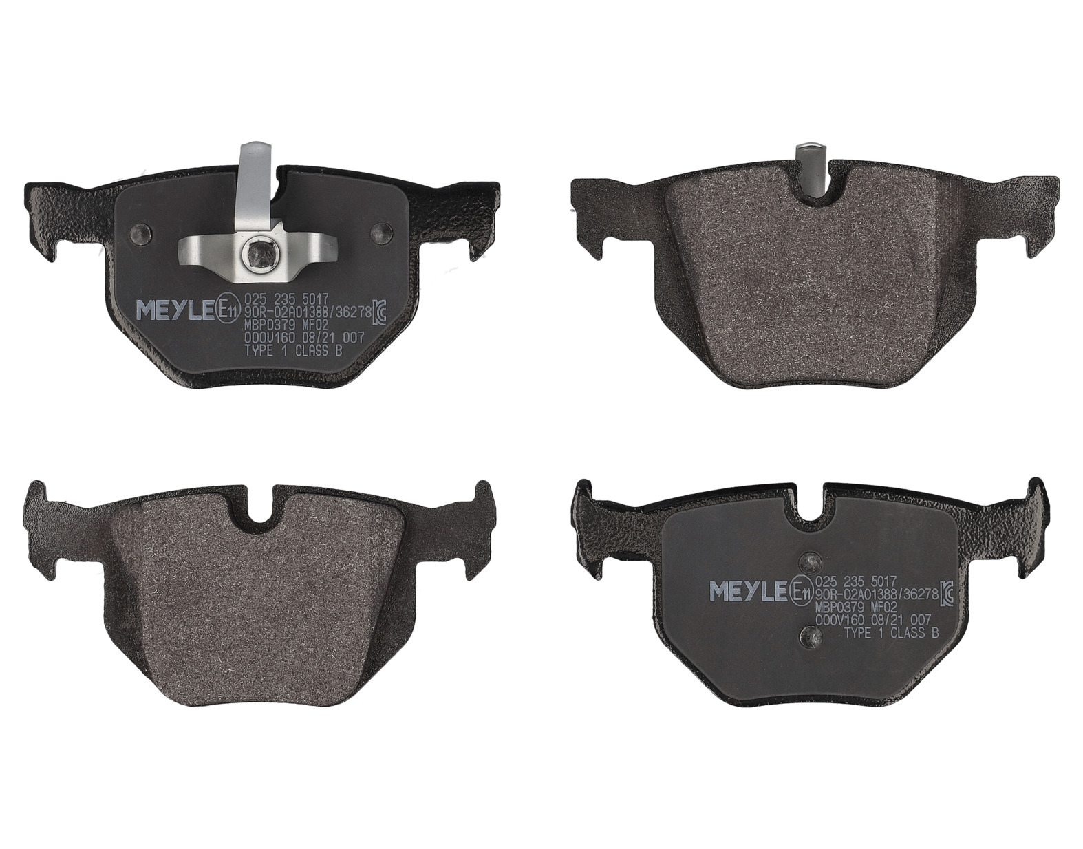 MEYLE Bremseklodser 0252355017 bagaksel for BMW