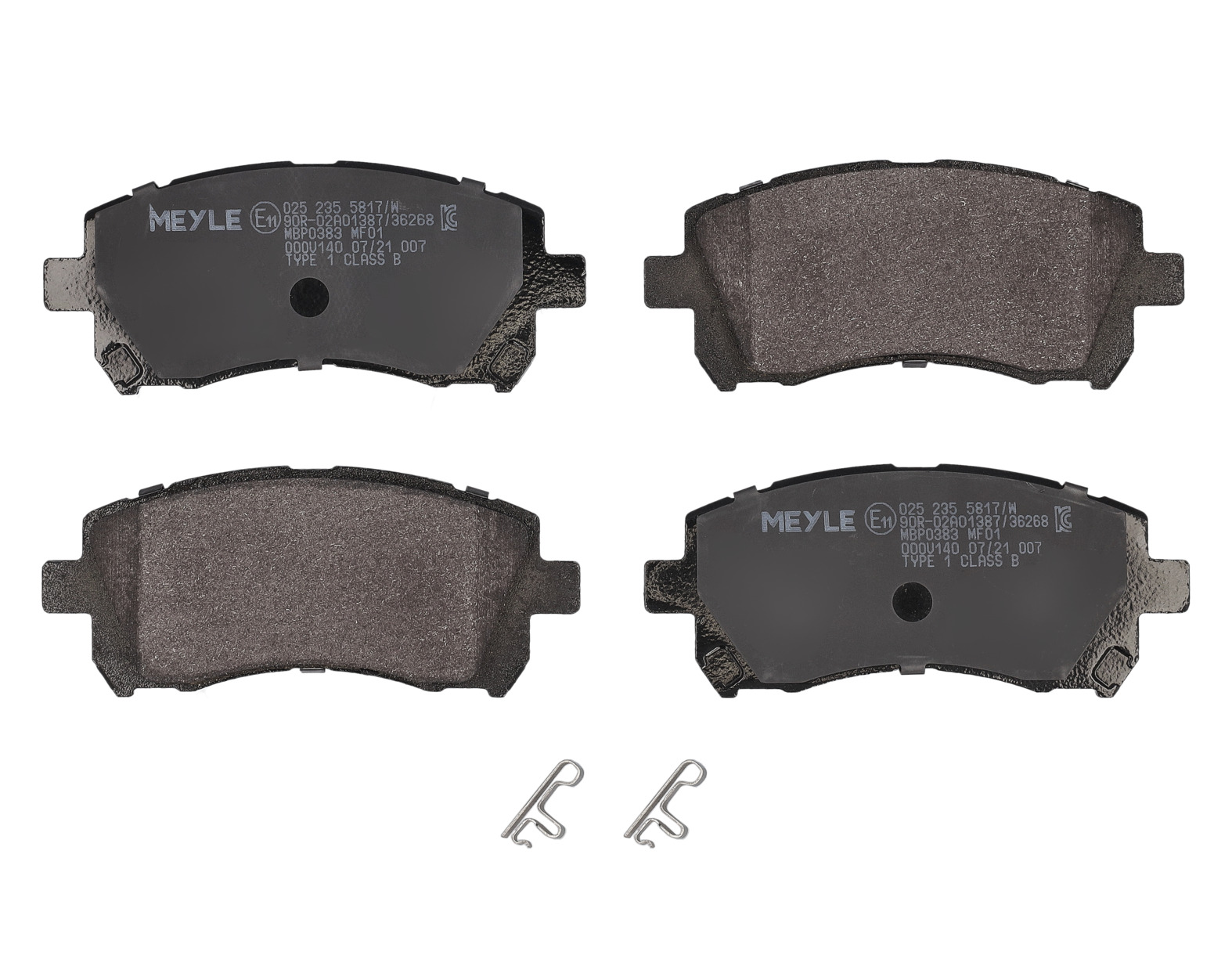 MEYLE Bremseklodser 0252355817w foraksel for SUBARU