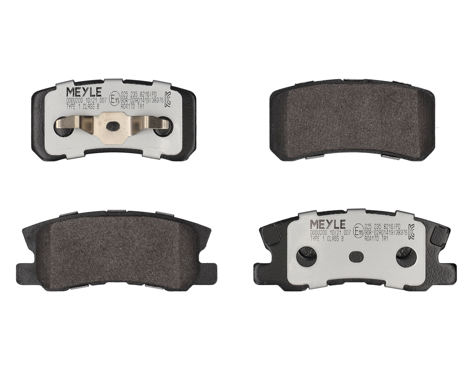 MEYLE Bremseklodser 0252358216pd bagaksel for PEUGEOT CITROËN DODGE JEEP LANCIA MITSUBISHI
