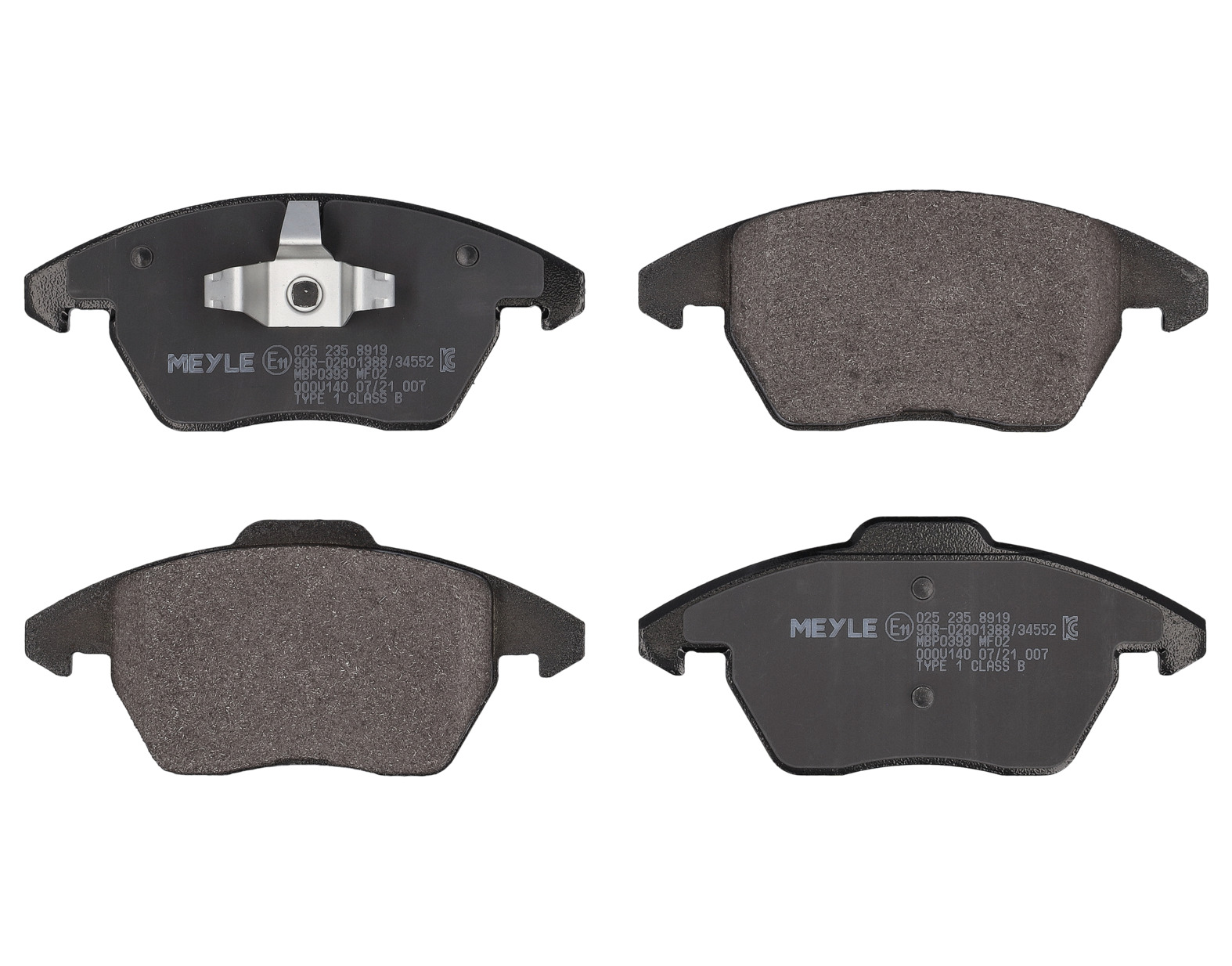 MEYLE Bremseklodser 0252358919 foraksel for PEUGEOT CITROËN DS VW