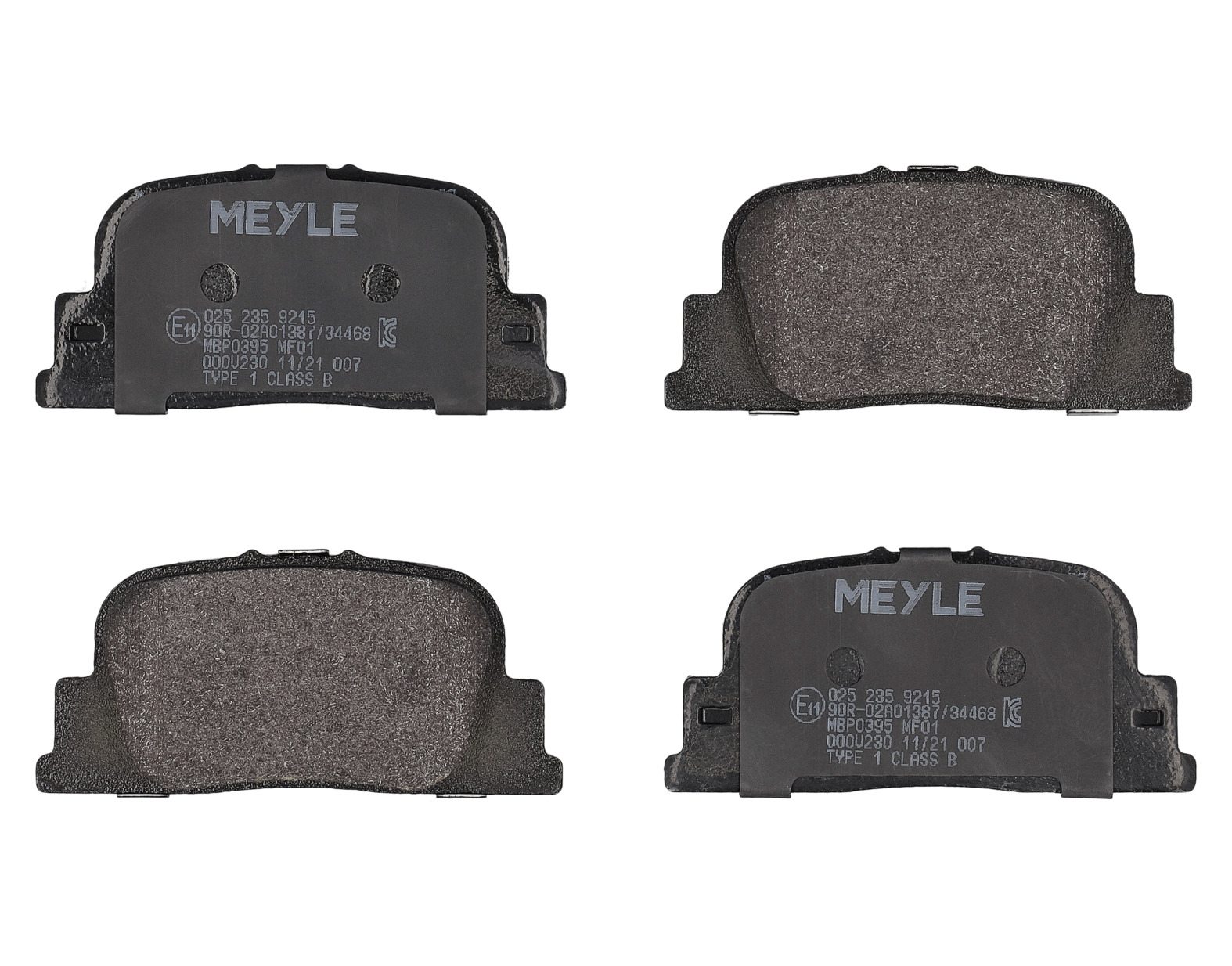 MEYLE Bremseklodser 0252359215 bagaksel for TOYOTA