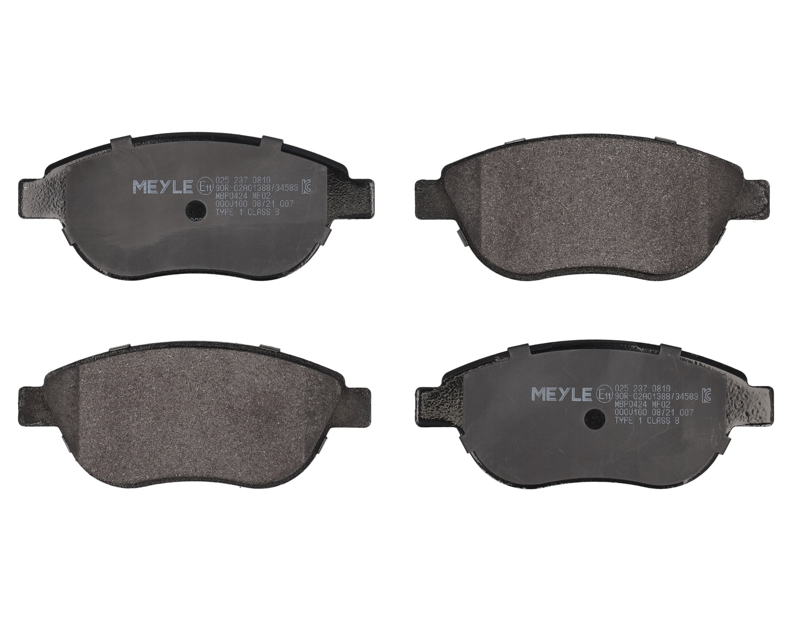 MEYLE Bremseklodser 0252370819 foraksel for PEUGEOT FIAT LANCIA