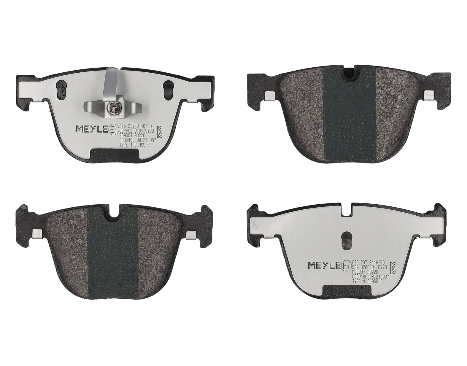 MEYLE Bremseklodser 0252373116pd bagaksel for BMW