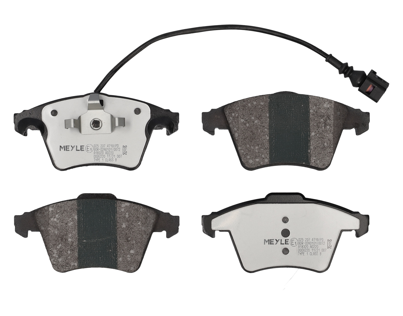 MEYLE Bremseklodser 0252374719pd foraksel for VW