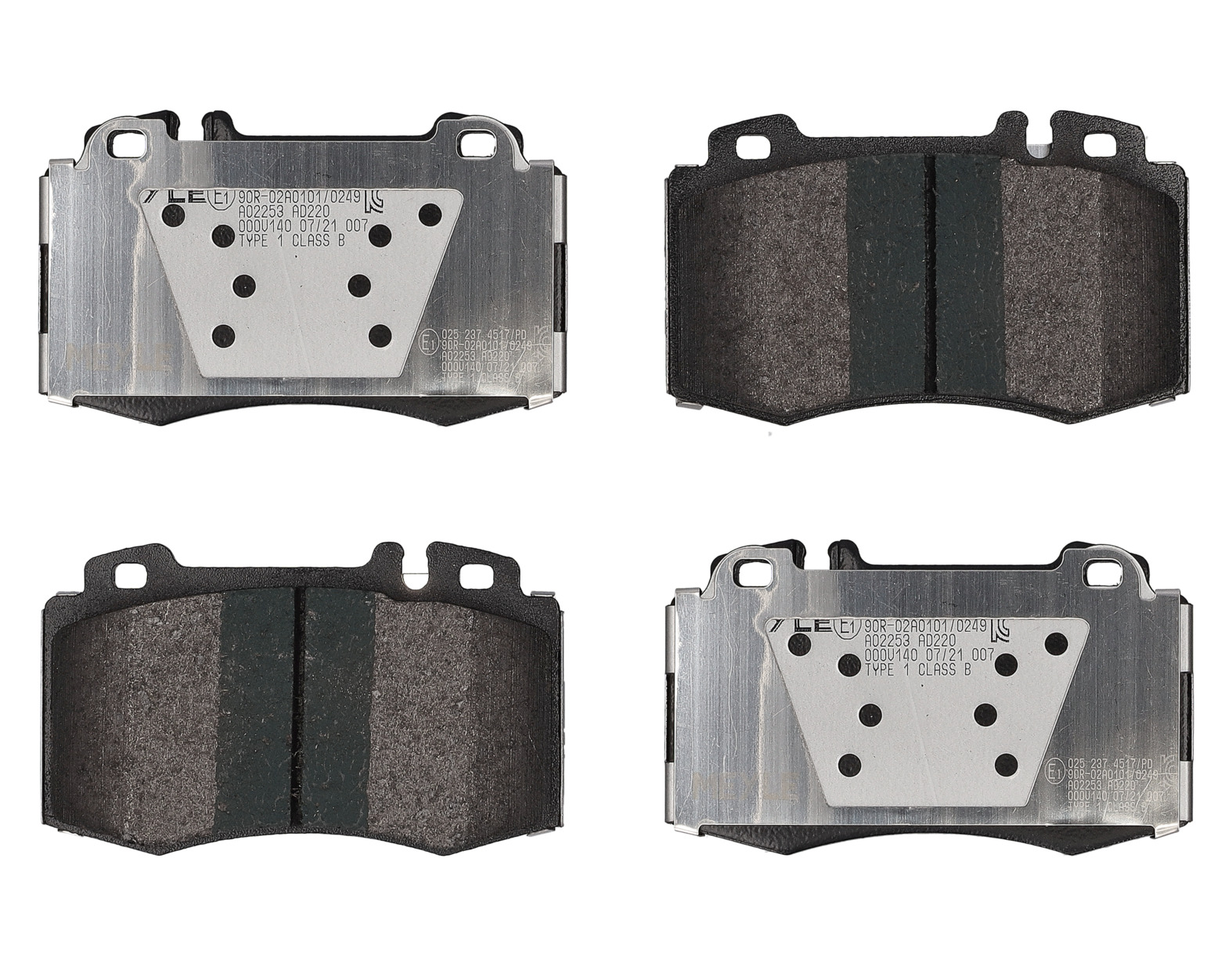 MEYLE Bremseklodser 0252374517pd foraksel for MERCEDES-BENZ