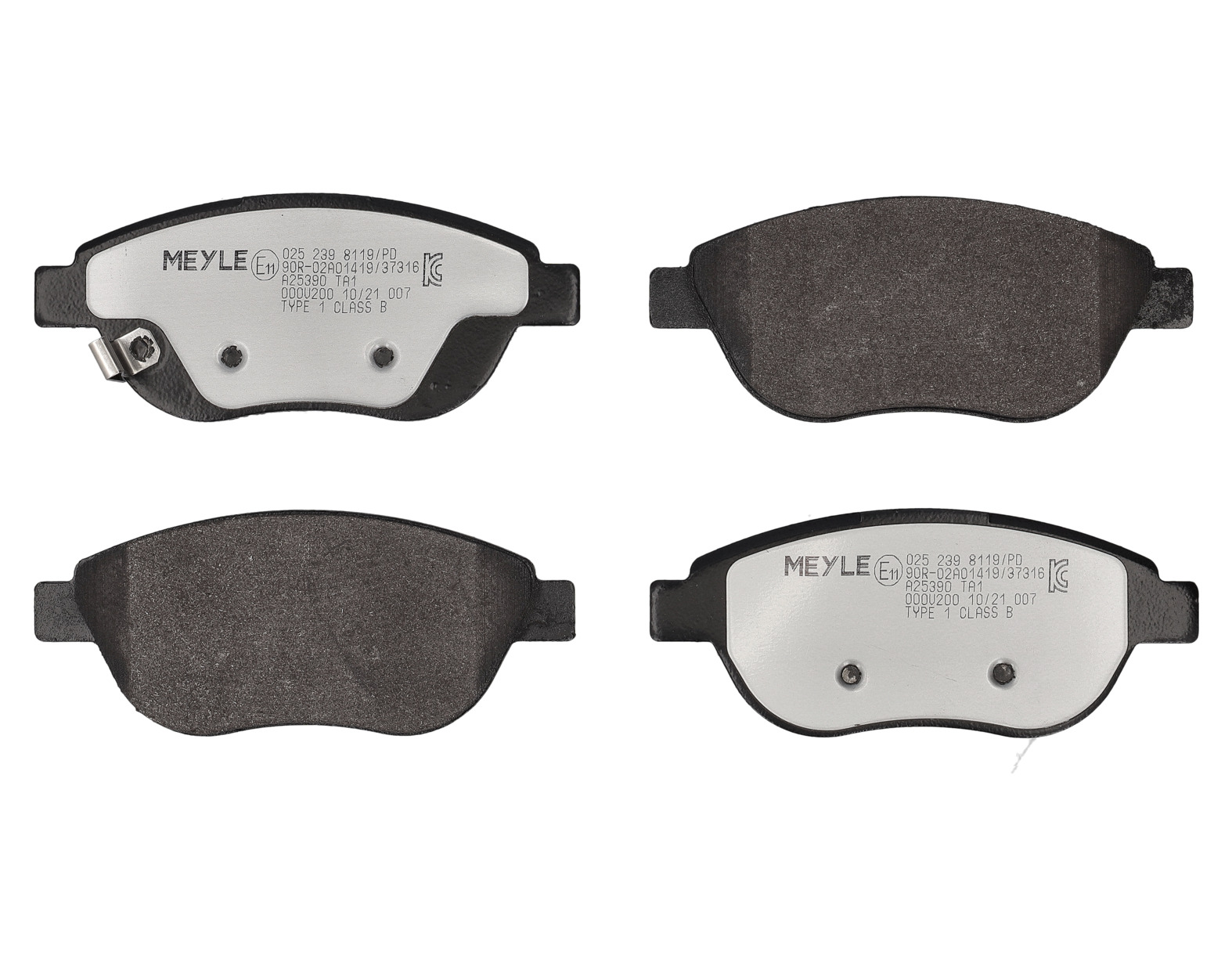MEYLE Bremseklodser 0252398119pd foraksel for VAUXHALL FIAT GENERAL MOTORS