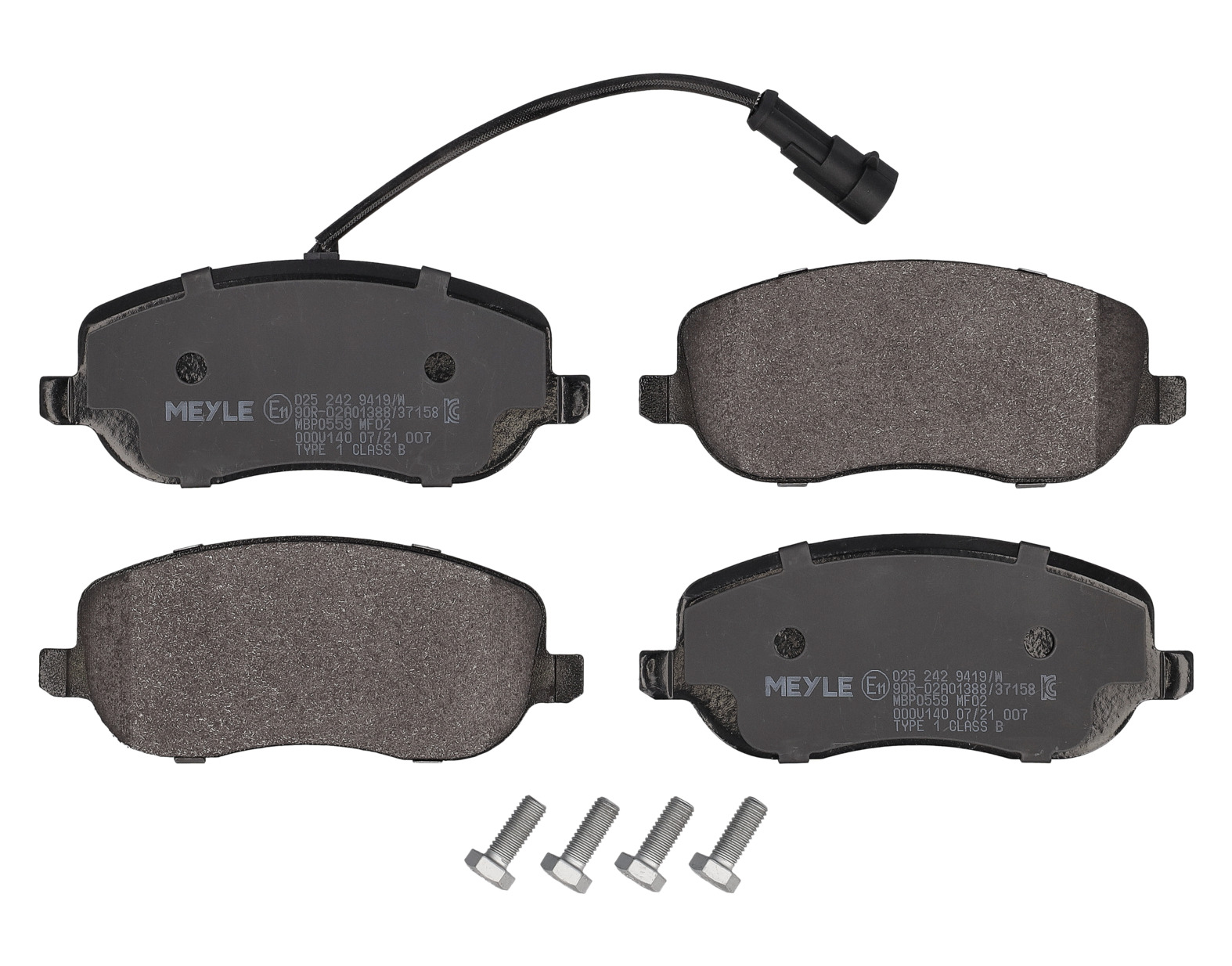 MEYLE Bremseklodser 0252429419w foraksel for FIAT