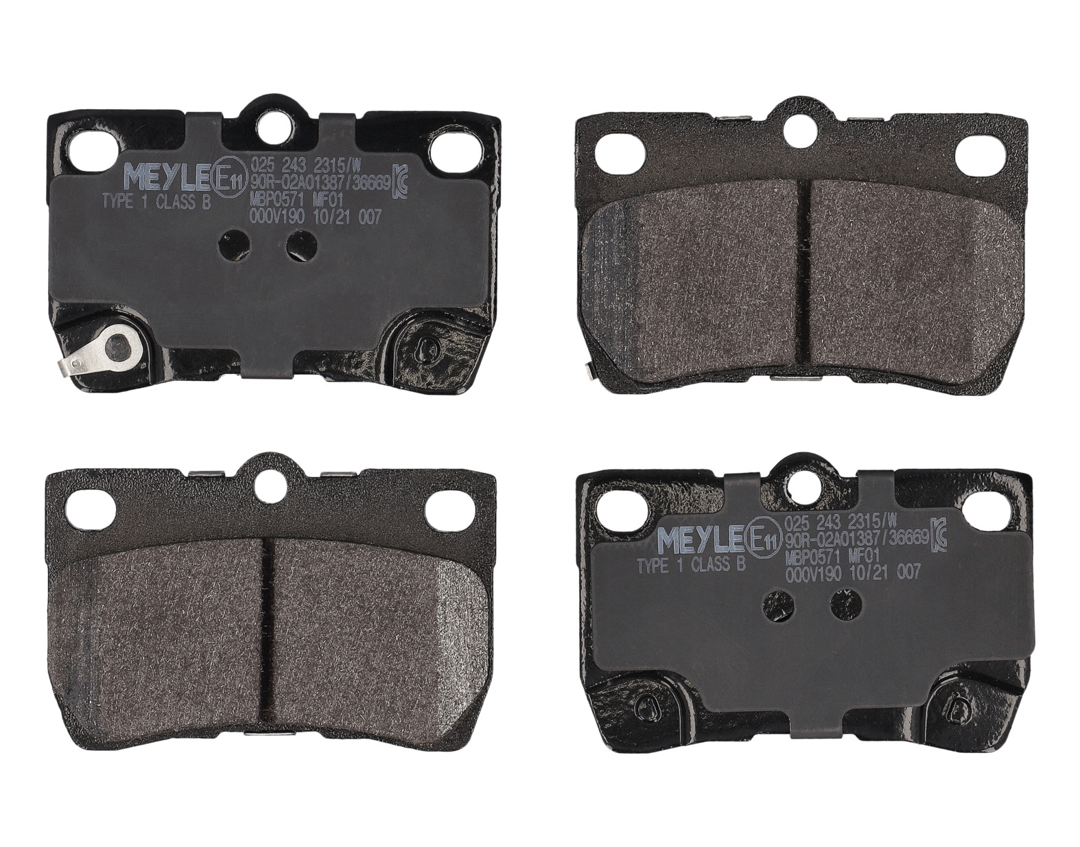 MEYLE Bremseklodser 0252432315w bagaksel for TOYOTA LEXUS